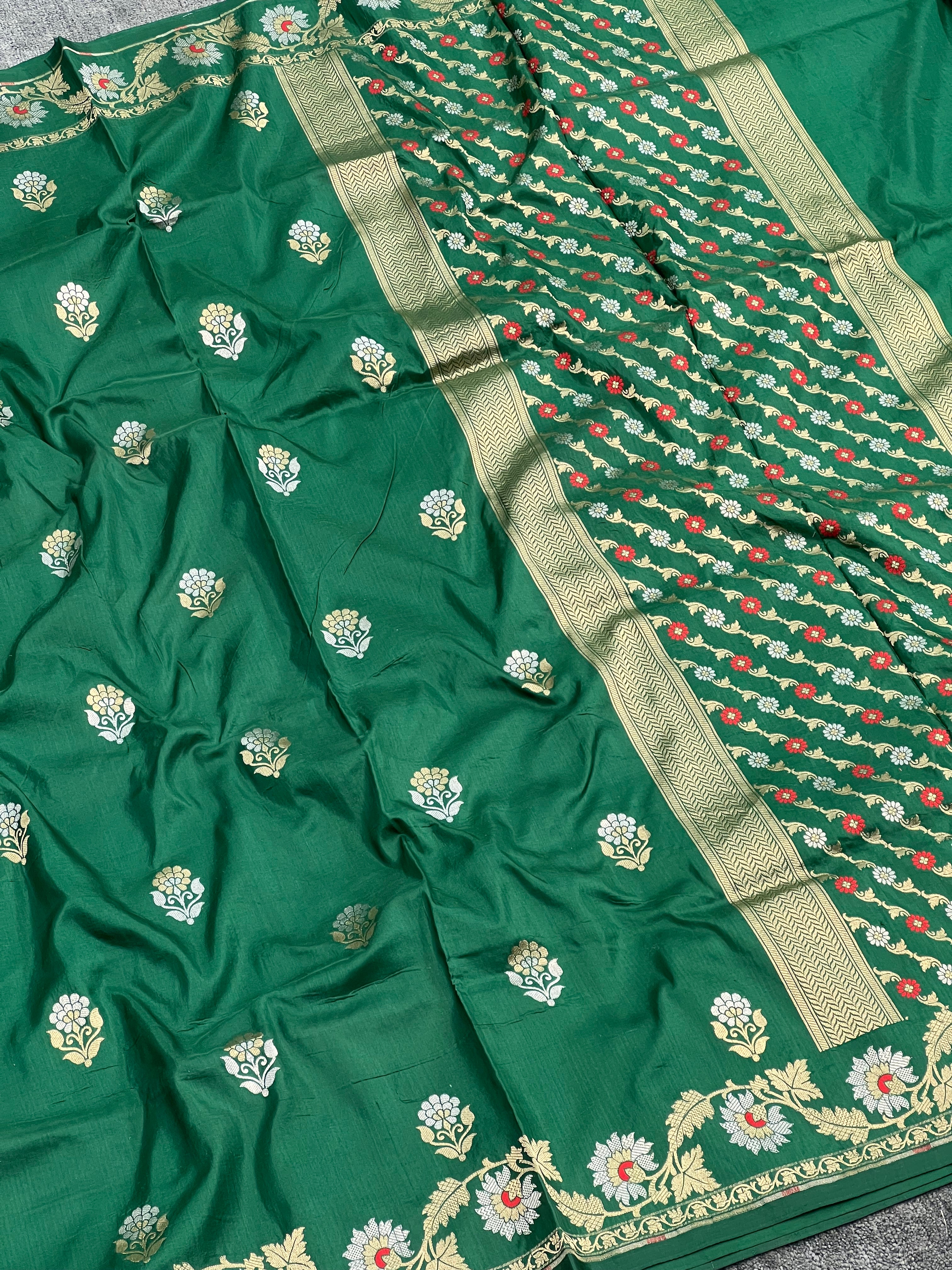 Aesthetic Pure Handloom Katan Silk Saree