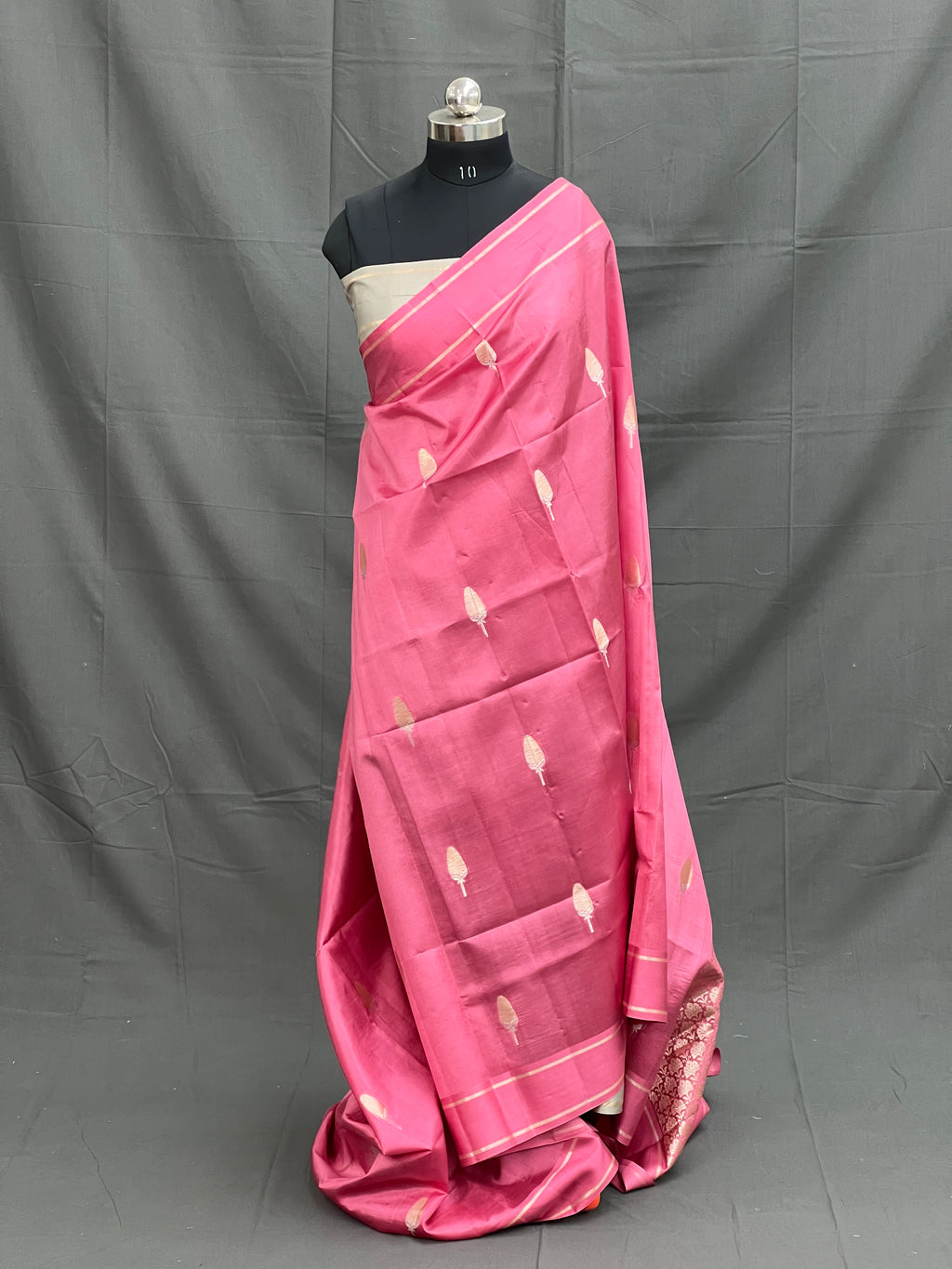 Satin Border Pure Mango Silk Banarasi Saree