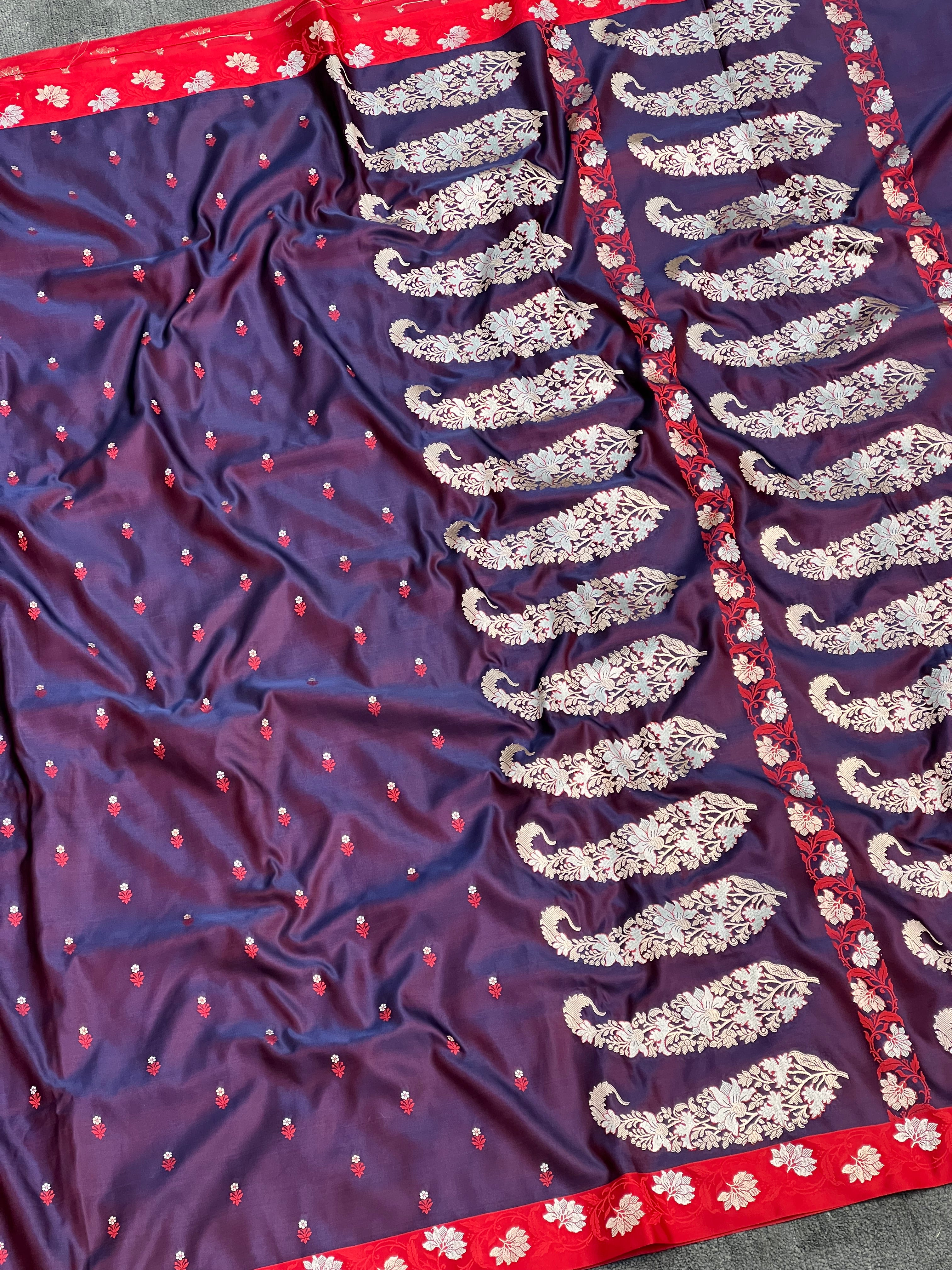 Traditional Banarasi Mashru Katan Silk Saree