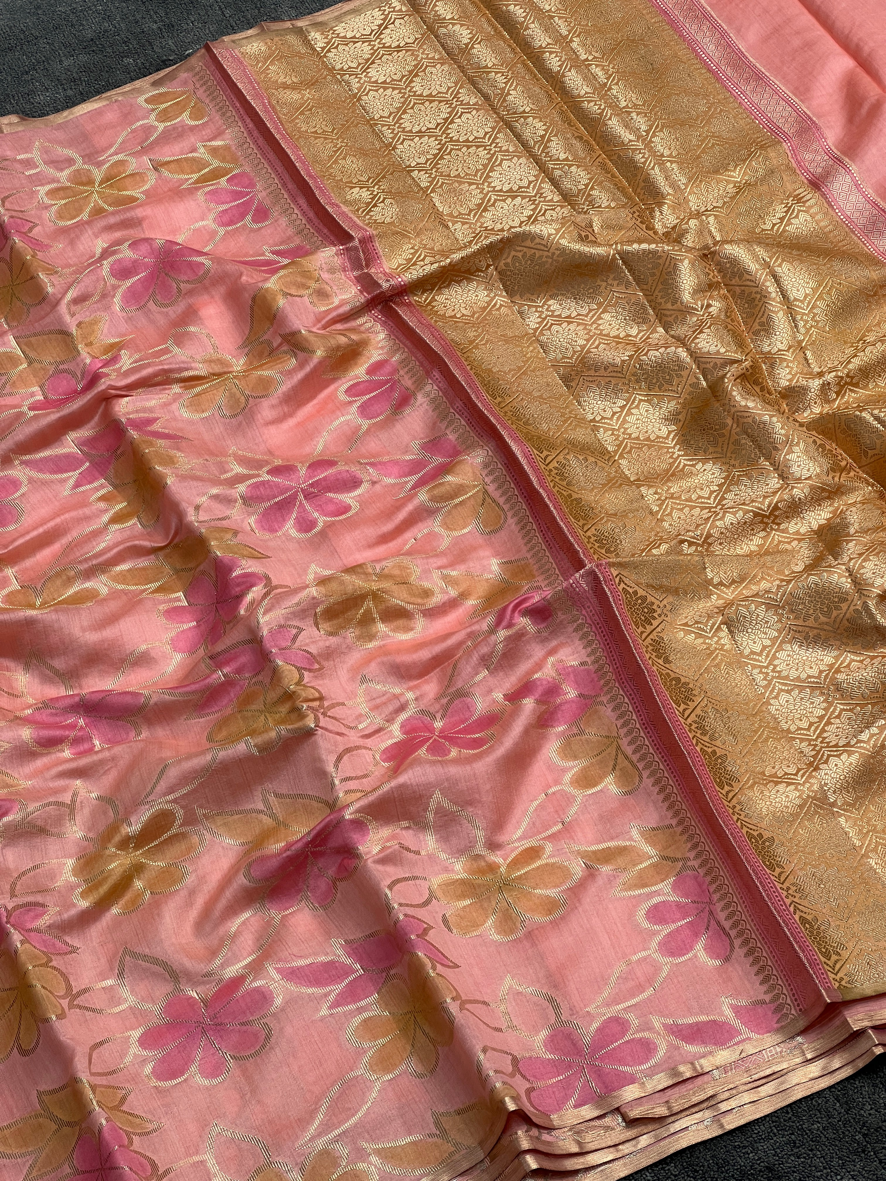 Borderless Pure Mango Silk Saree