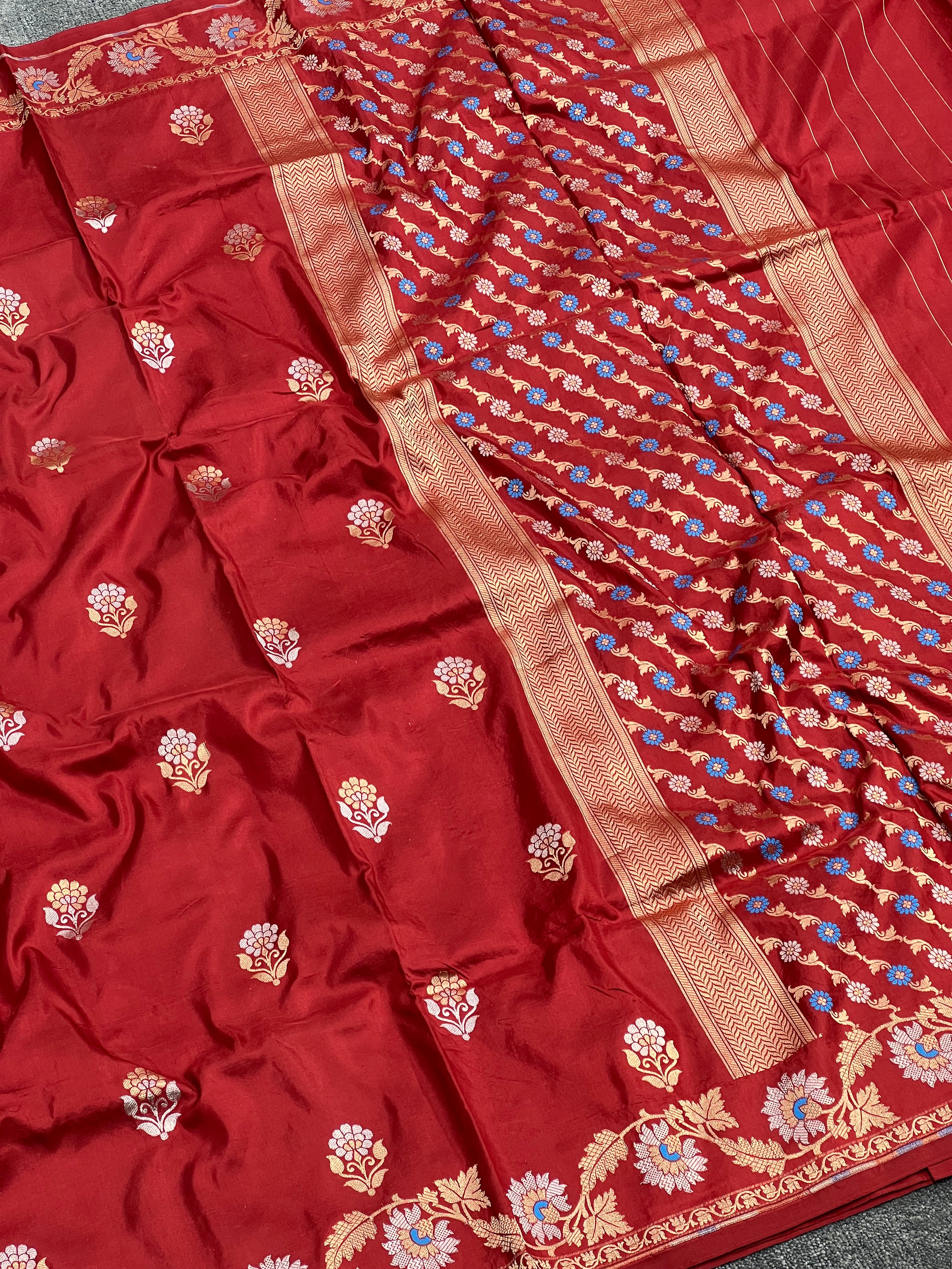 Aesthetic Pure Handloom Katan Silk Saree