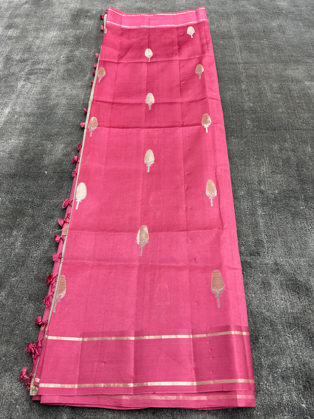 Satin Border Pure Mango Silk Banarasi Saree