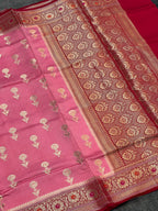 Floral Green Mango Silk Saree