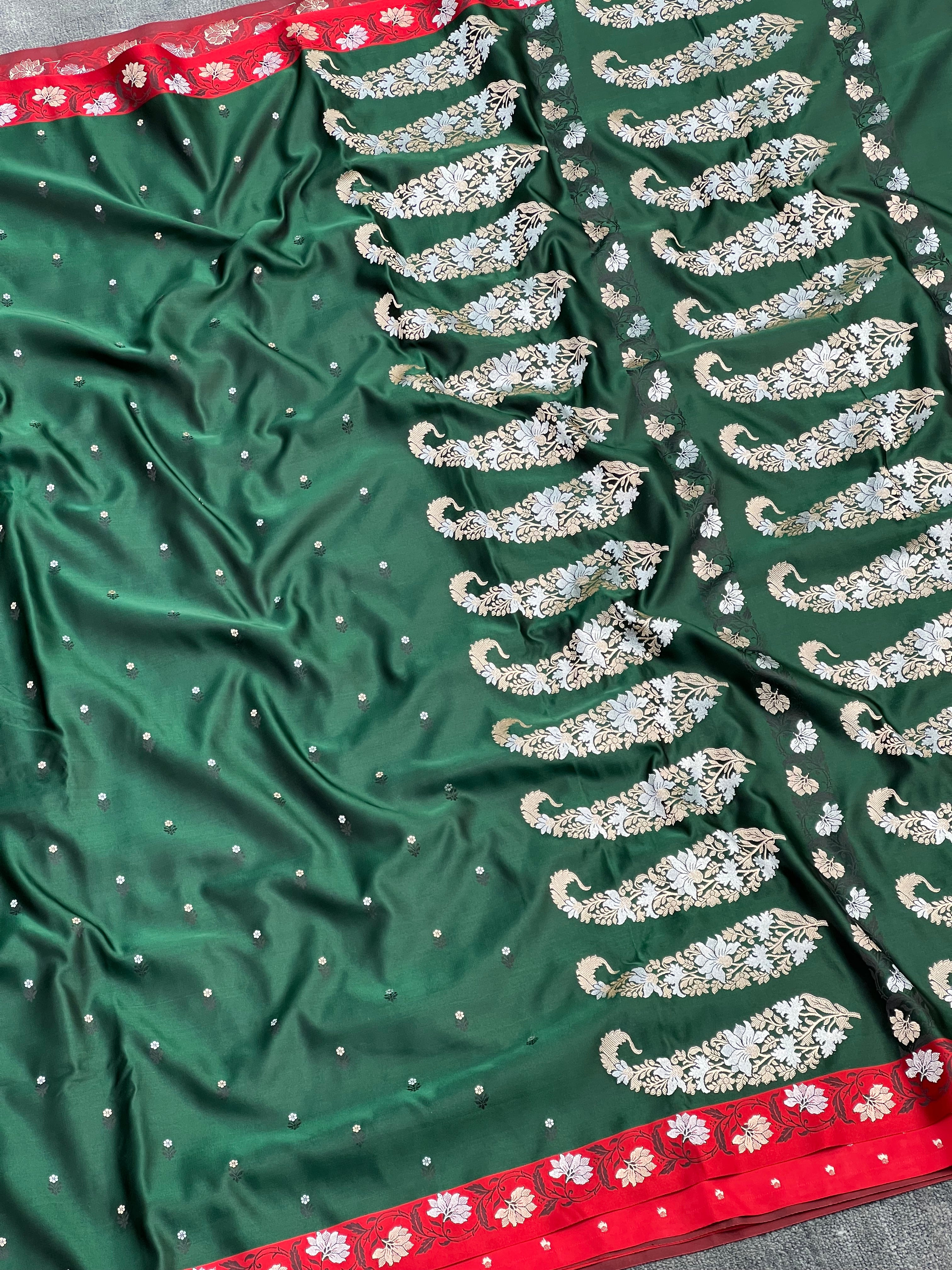 Traditional Banarasi Mashru Katan Silk Saree