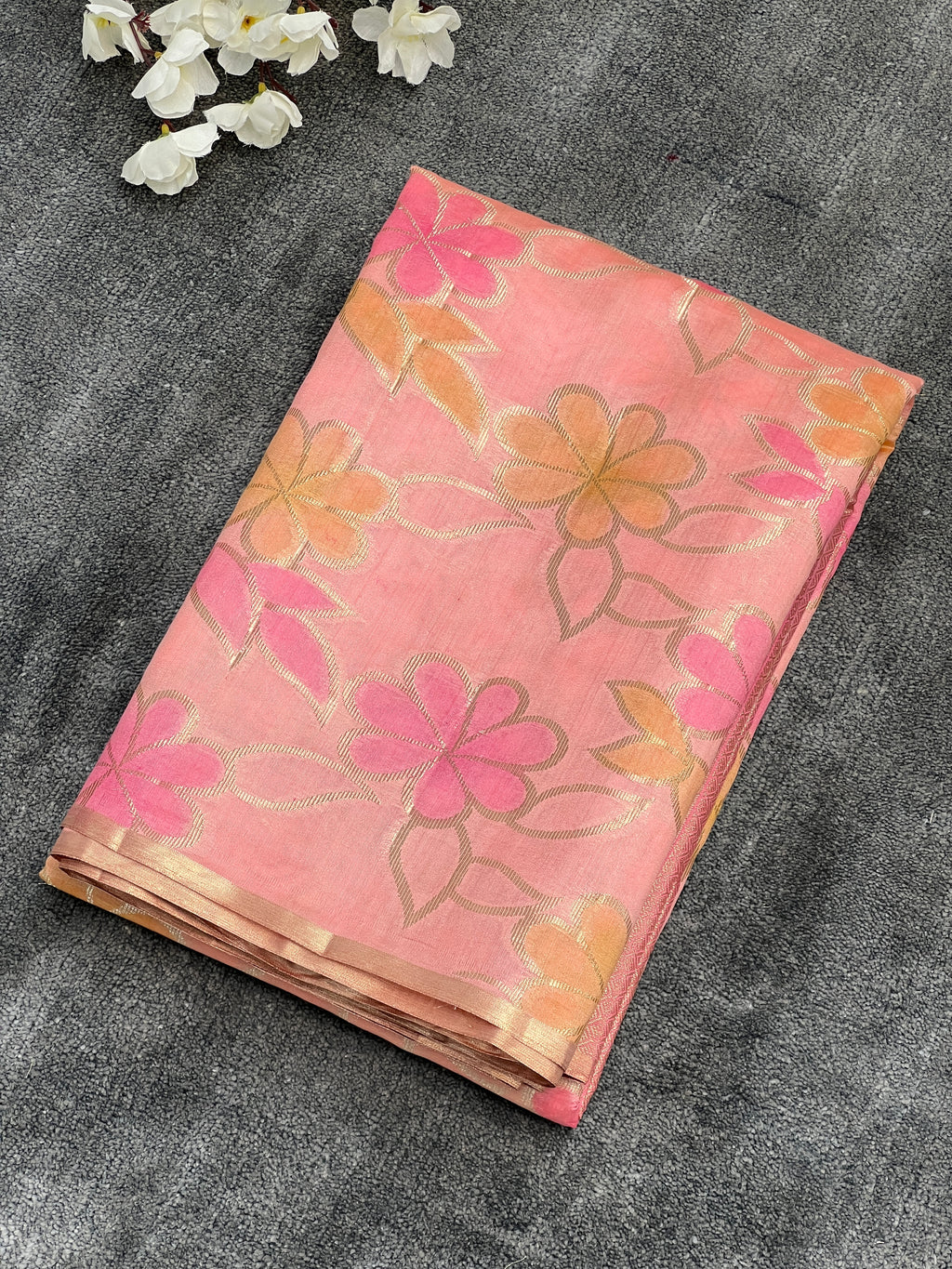 Borderless Pure Mango Silk Saree