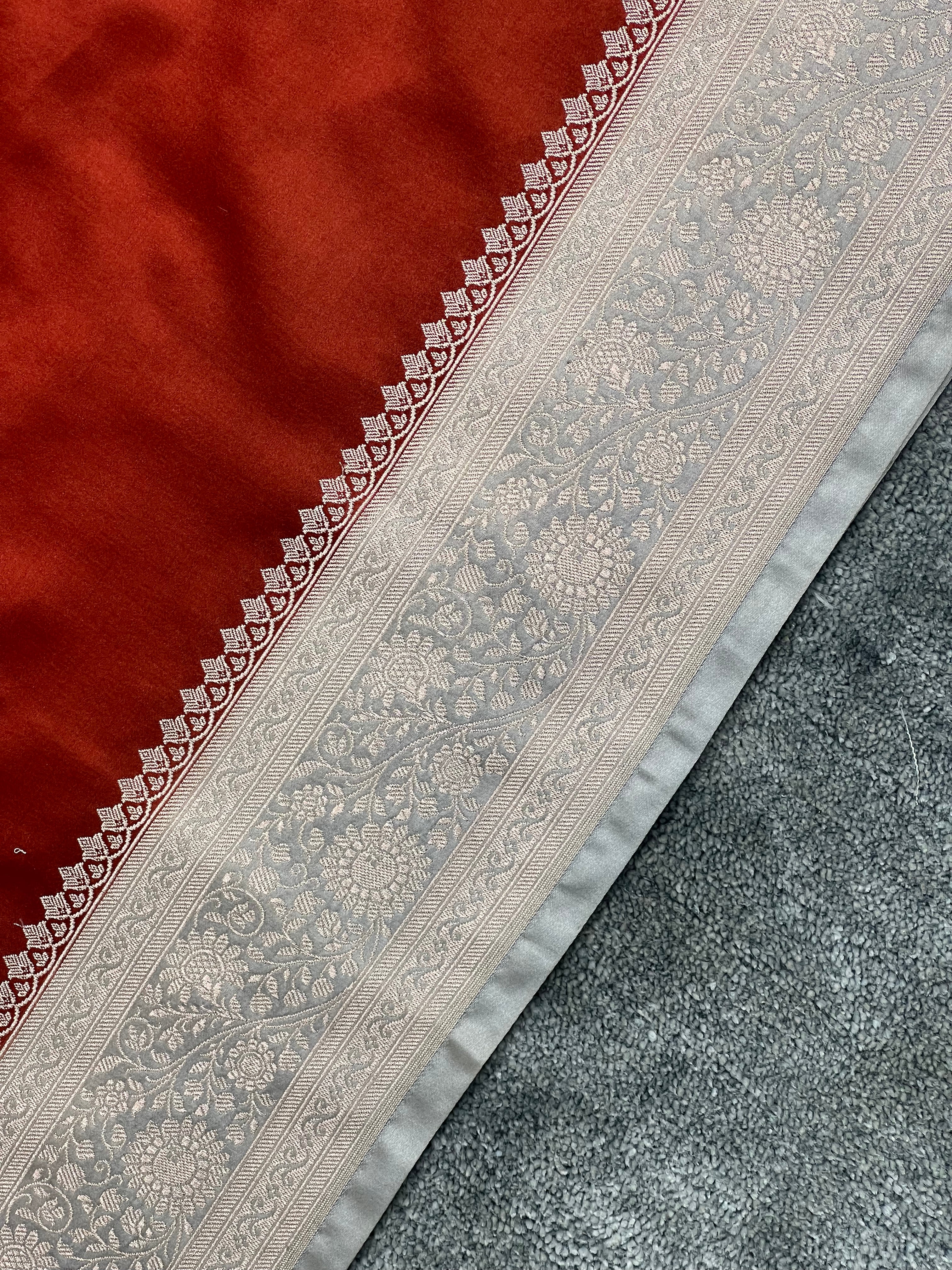 Plain Body Mashru Katan Silk Saree