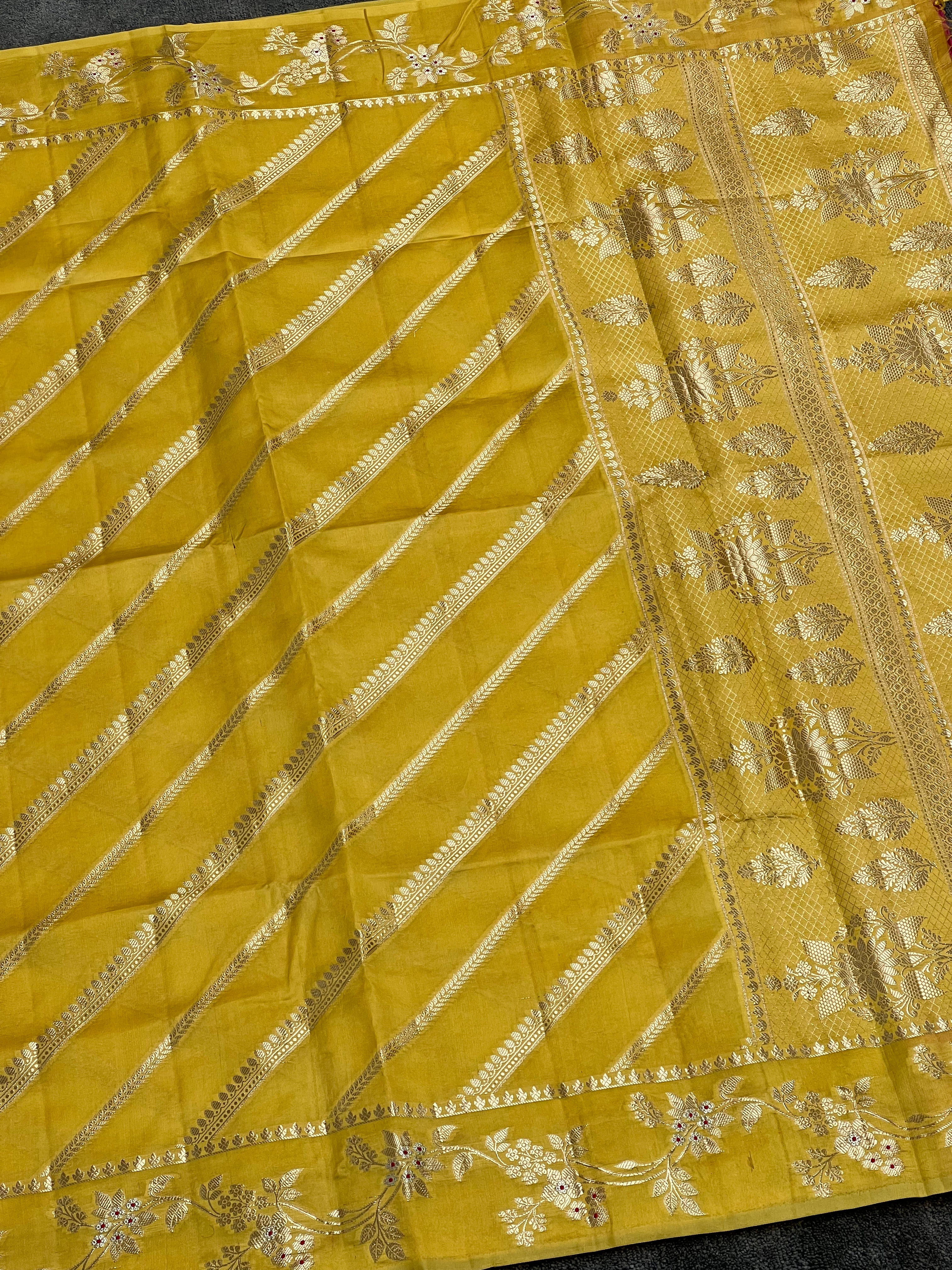 Imperial Pure Mango Silk Banarasi Saree