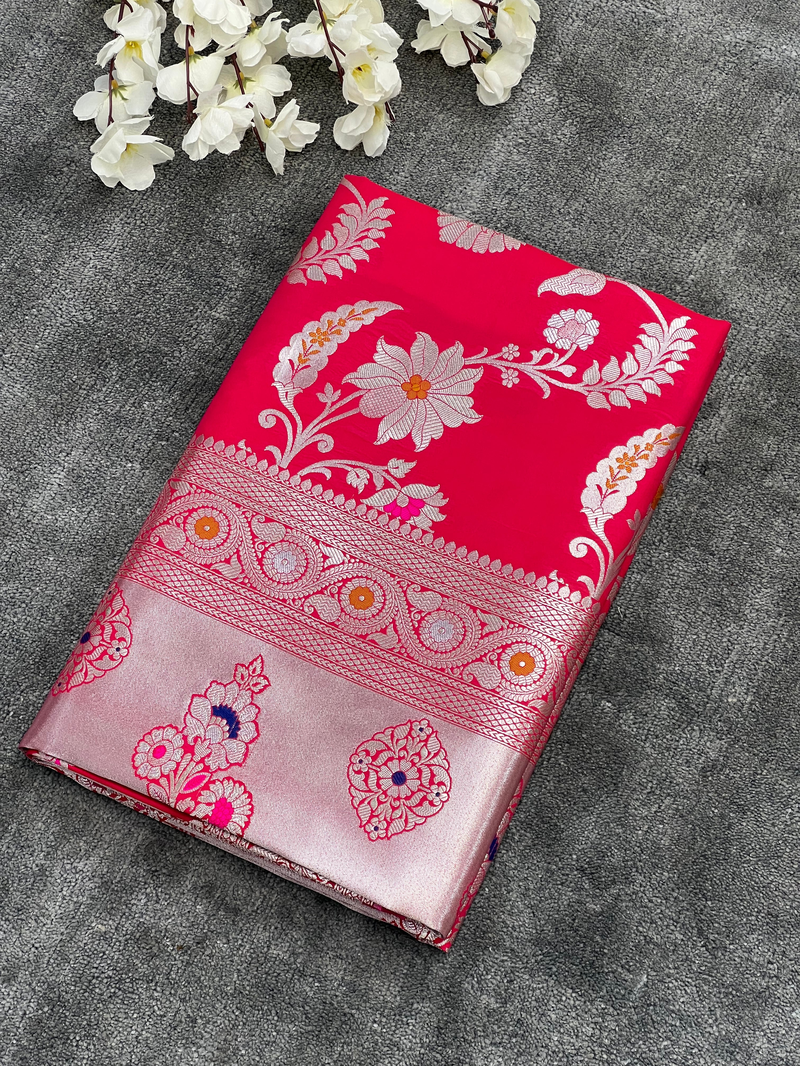 Jungla Katan Silk Saree