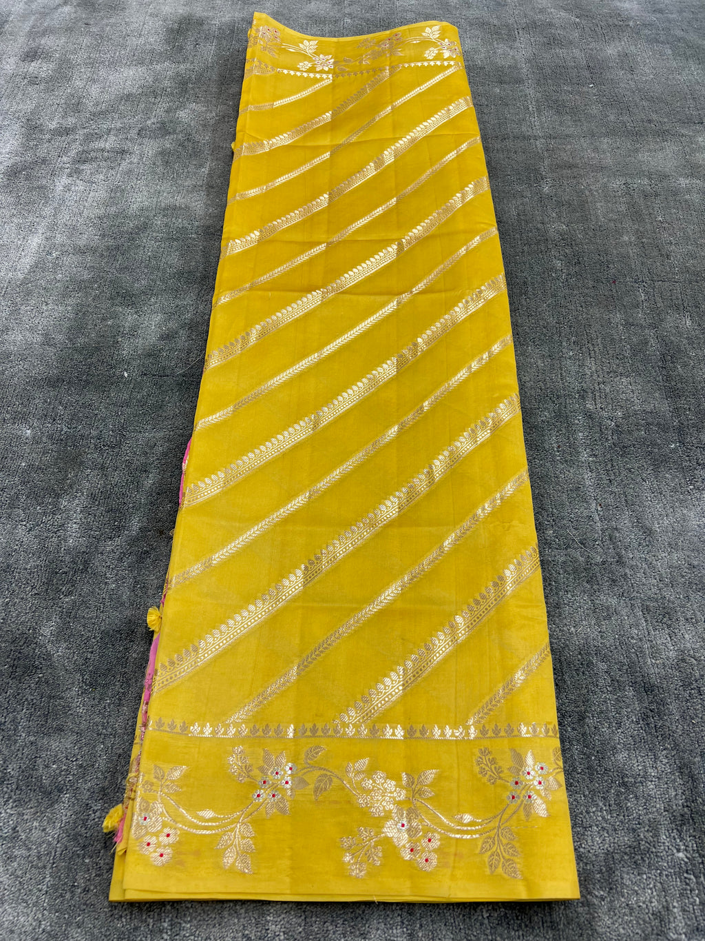 Imperial Pure Mango Silk Banarasi Saree