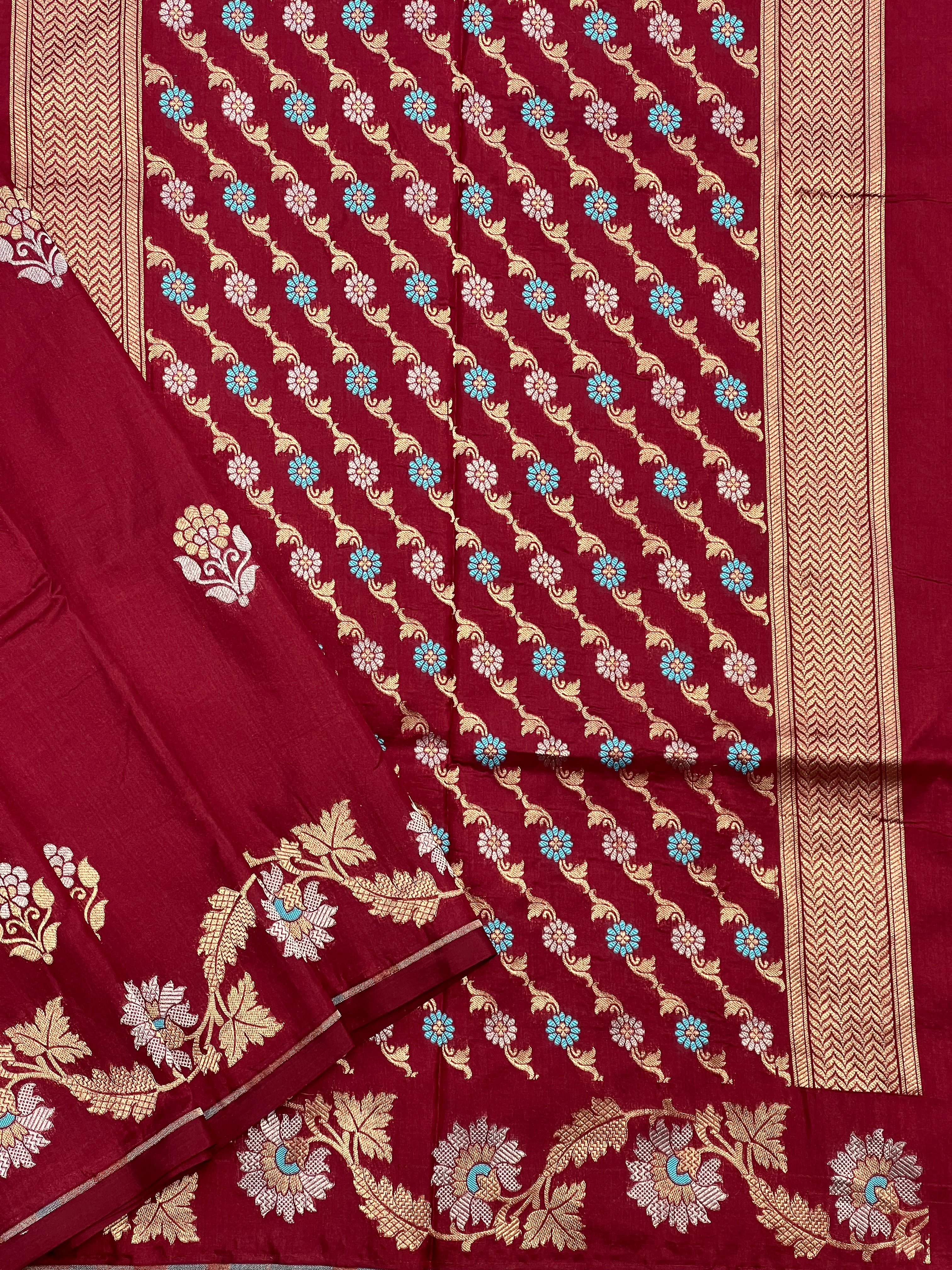 Aesthetic Pure Handloom Katan Silk Saree