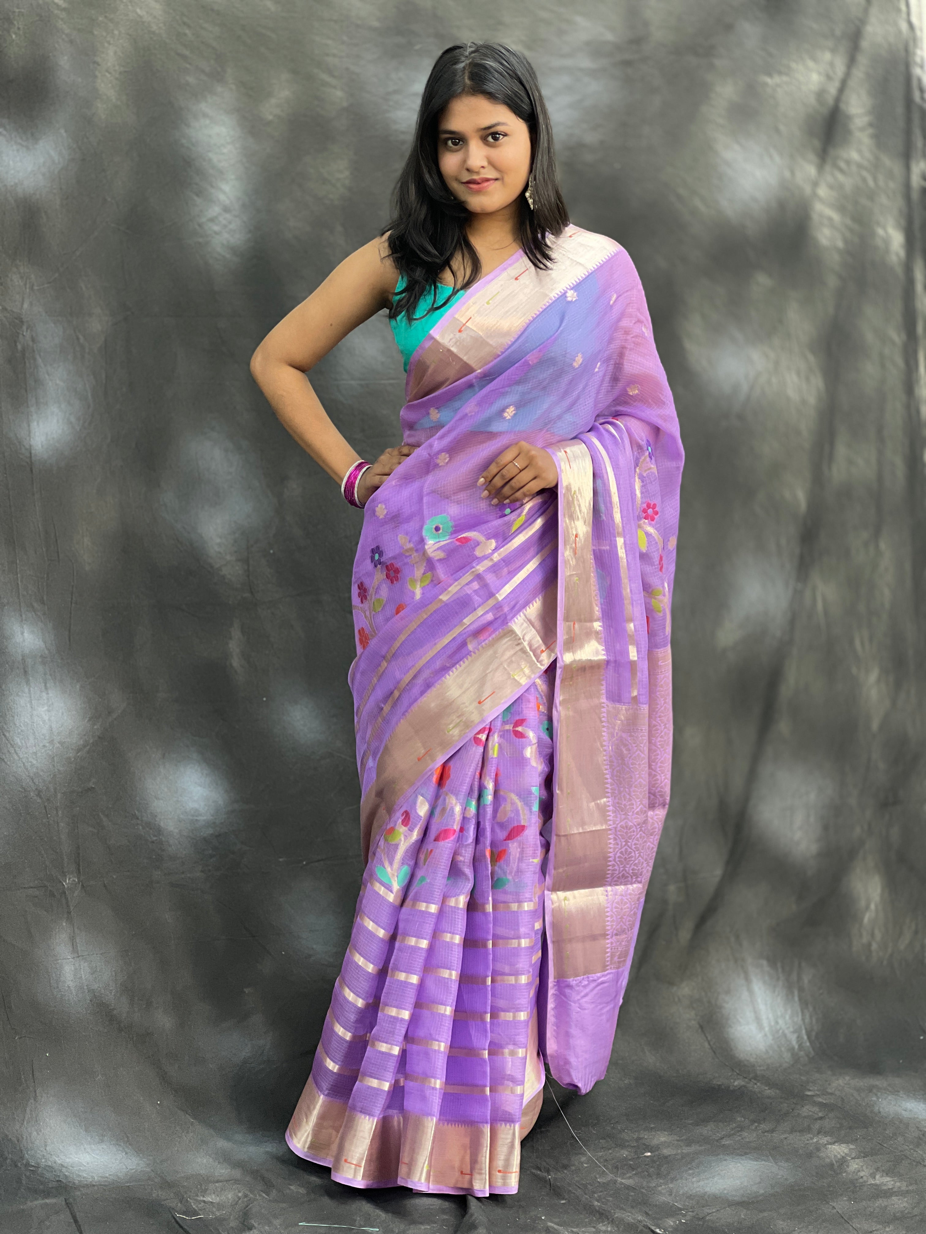 Exclusive Pure Kota Silk Minakari Saree