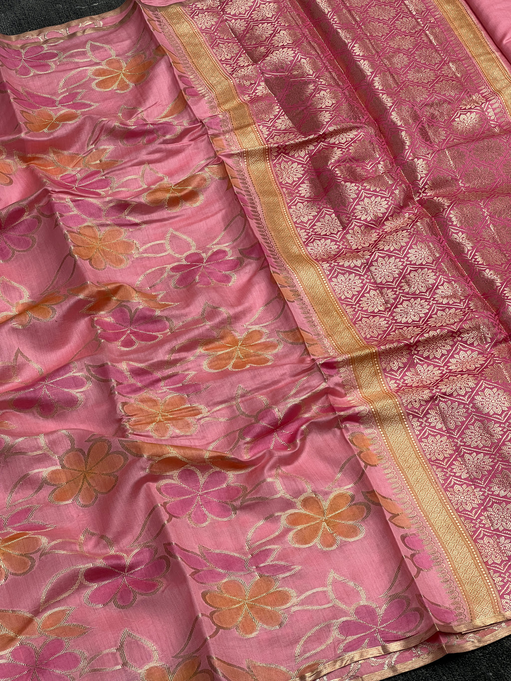 Borderless Pure Mango Silk Saree