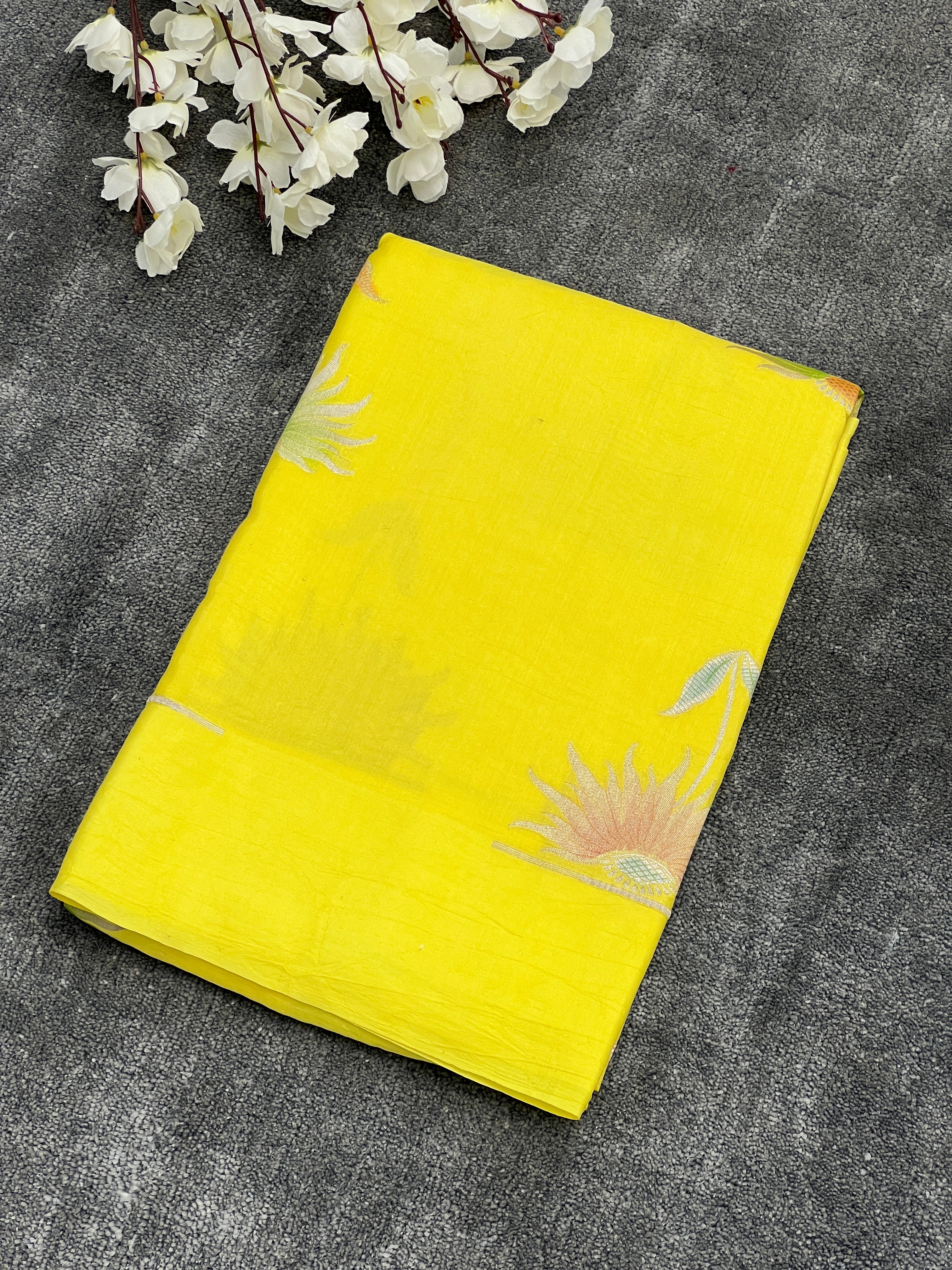 Pure Handloom Chiniya Silk Saree