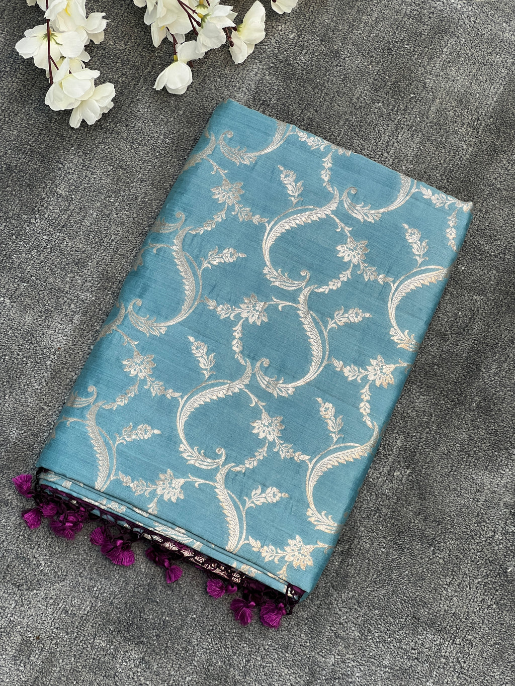 Handloom Pure Chiniya Silk Saree