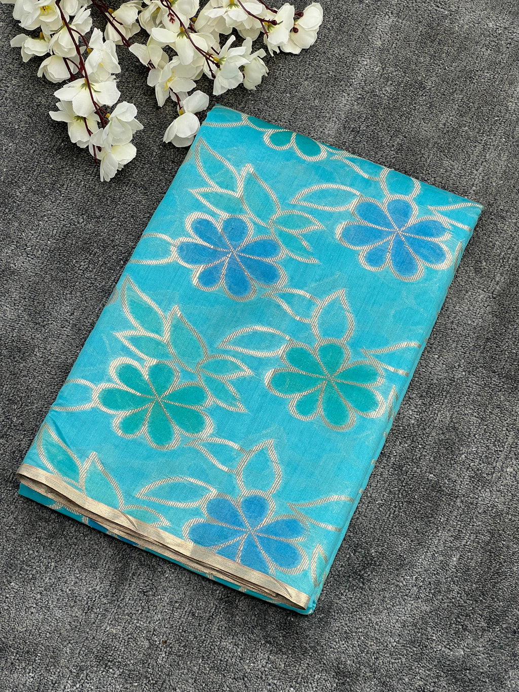 Borderless Pure Mango Silk Saree