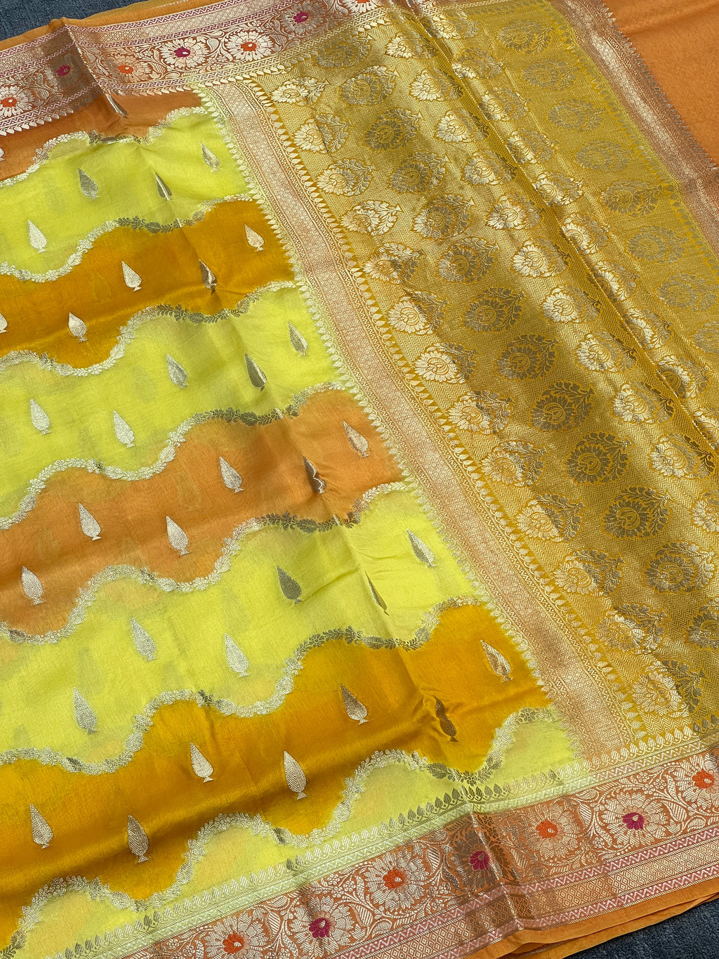 Rangkat Green Mango Silk Saree