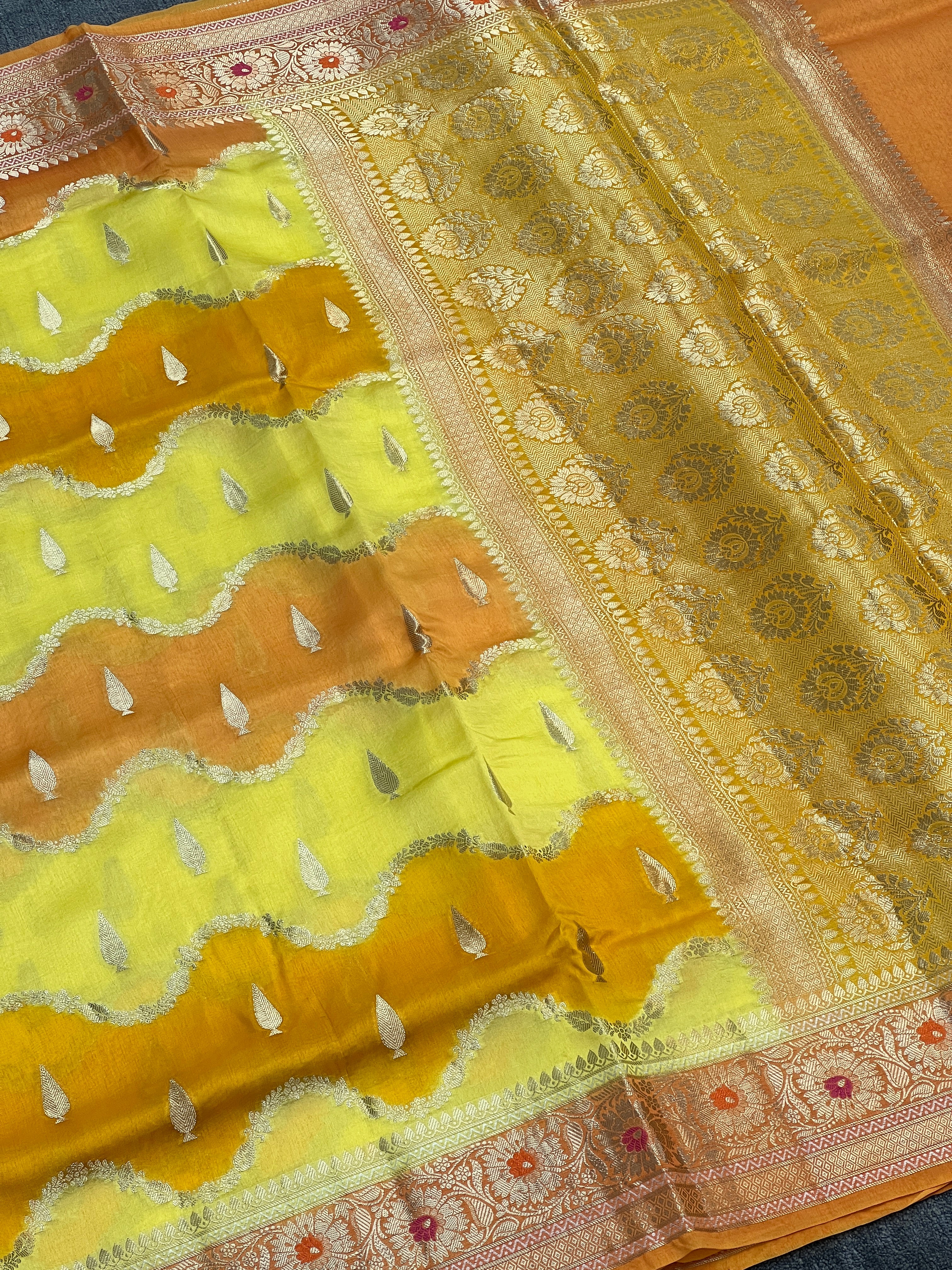 Rangkat Green Mango Silk Saree