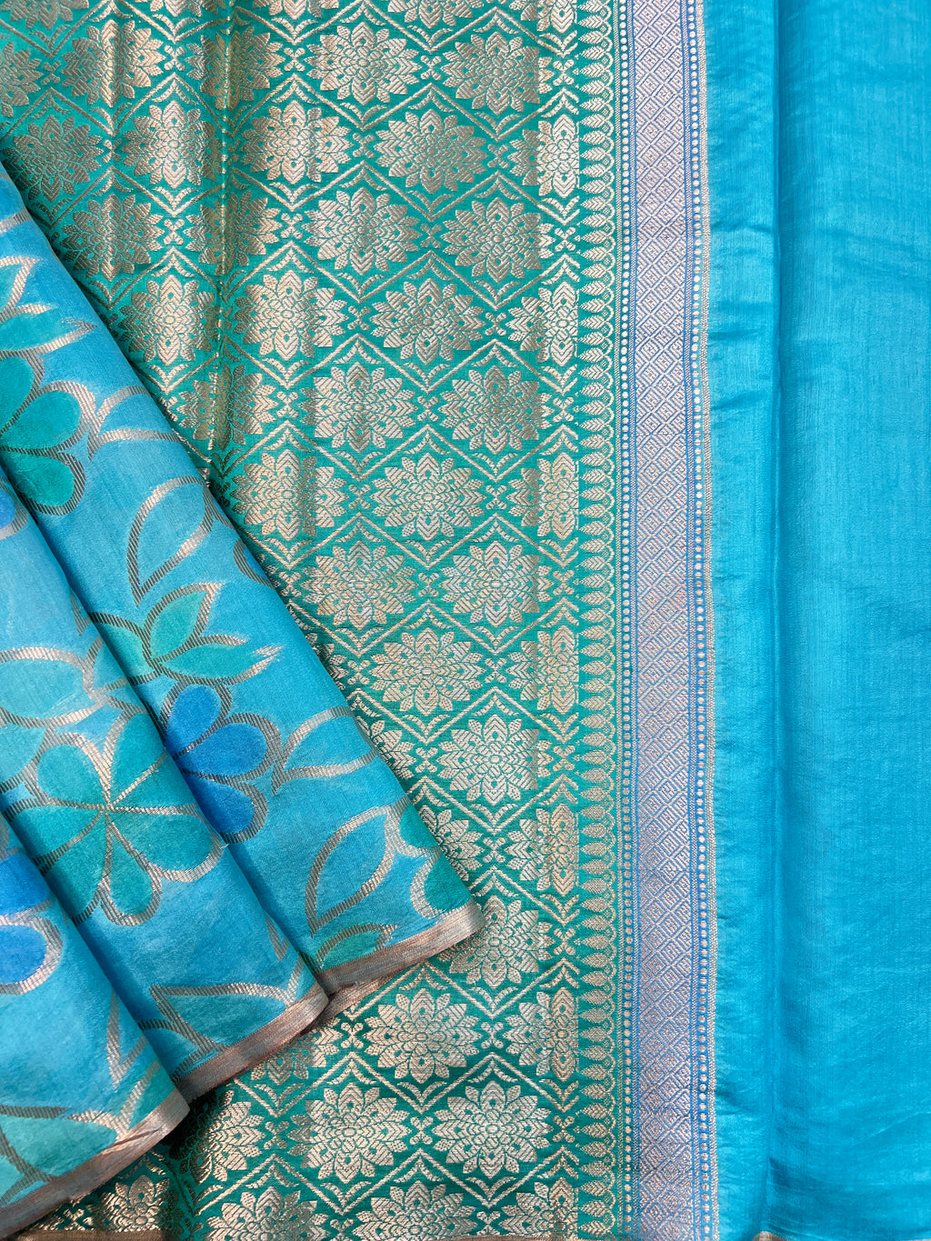 Borderless Pure Mango Silk Saree