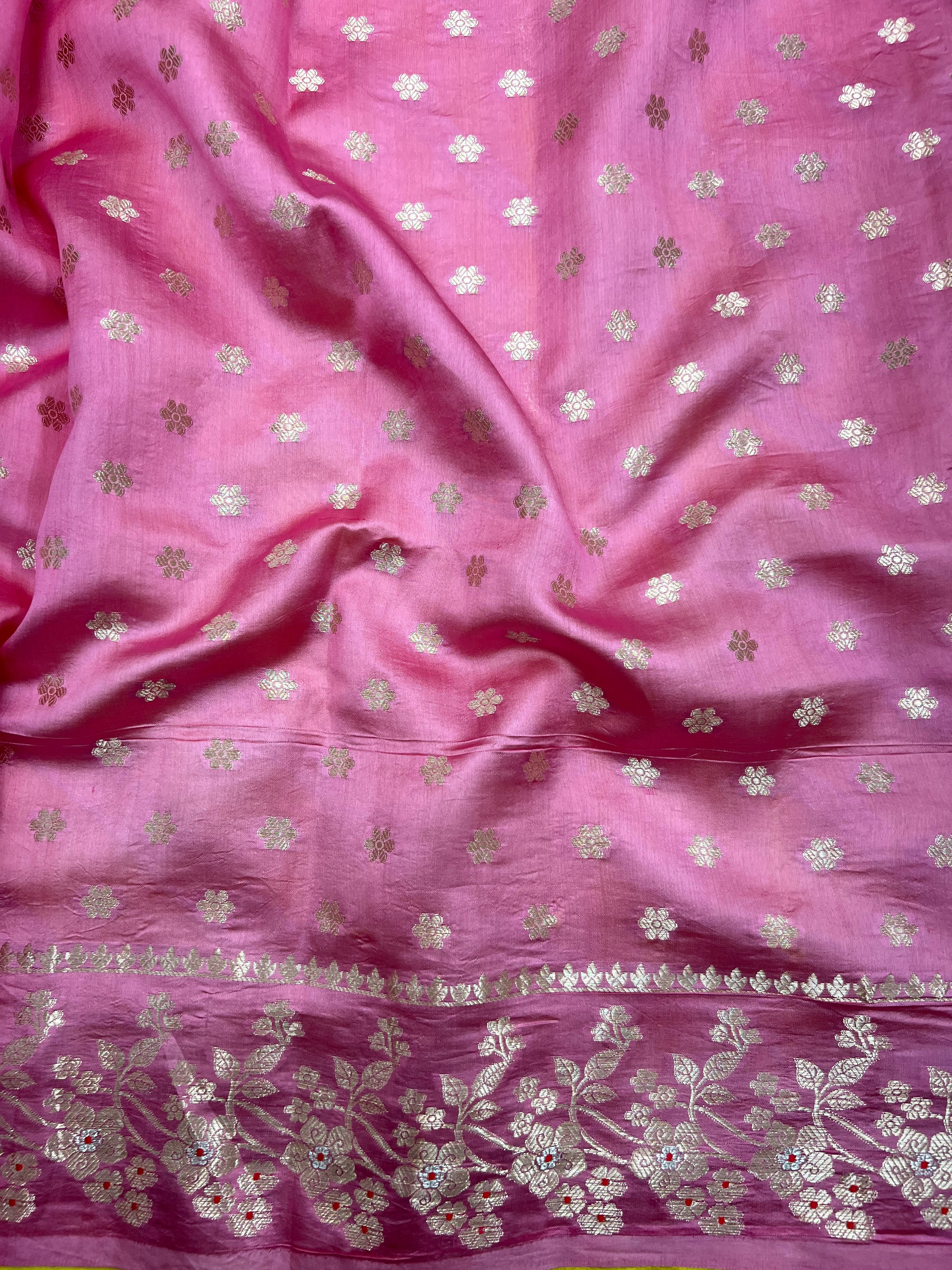 Imperial Pure Mango Silk Banarasi Saree