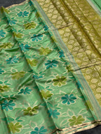 Borderless Pure Mango Silk Saree