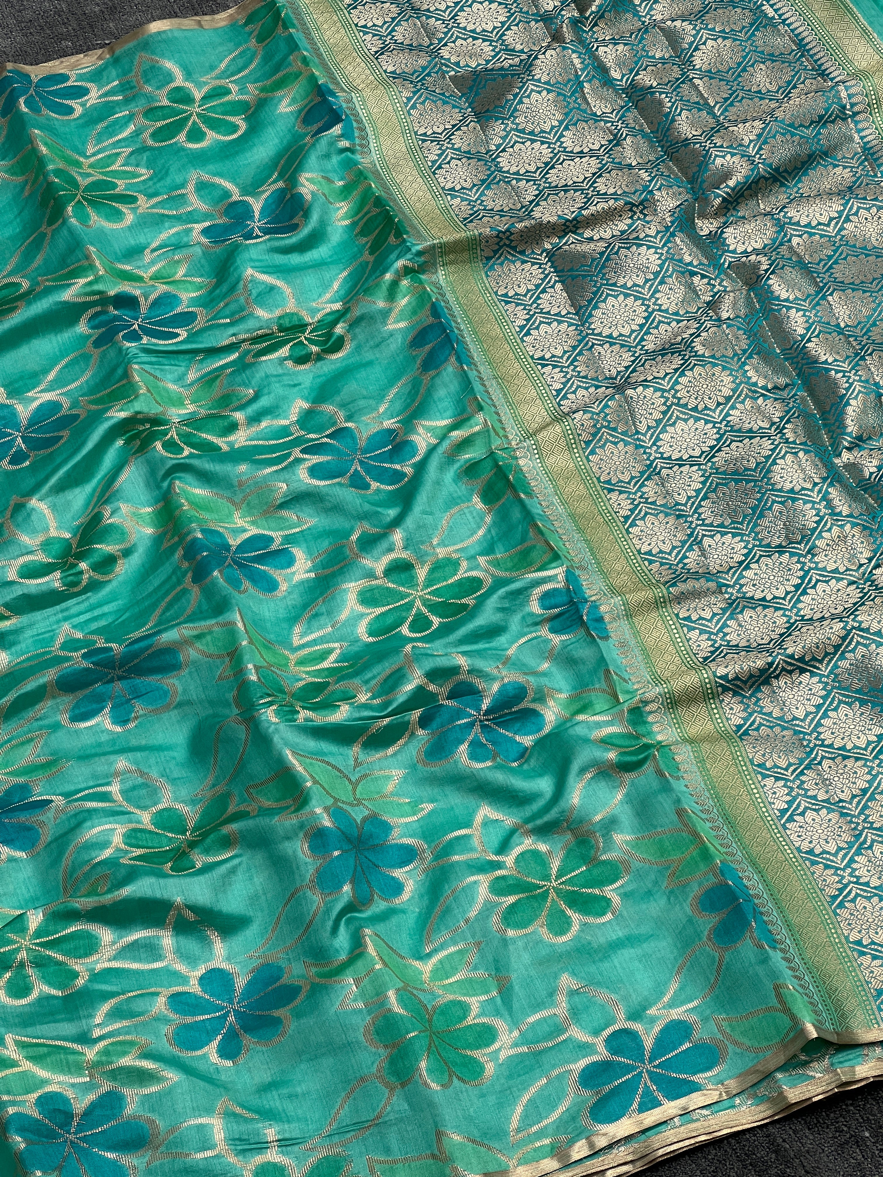 Borderless Pure Mango Silk Saree