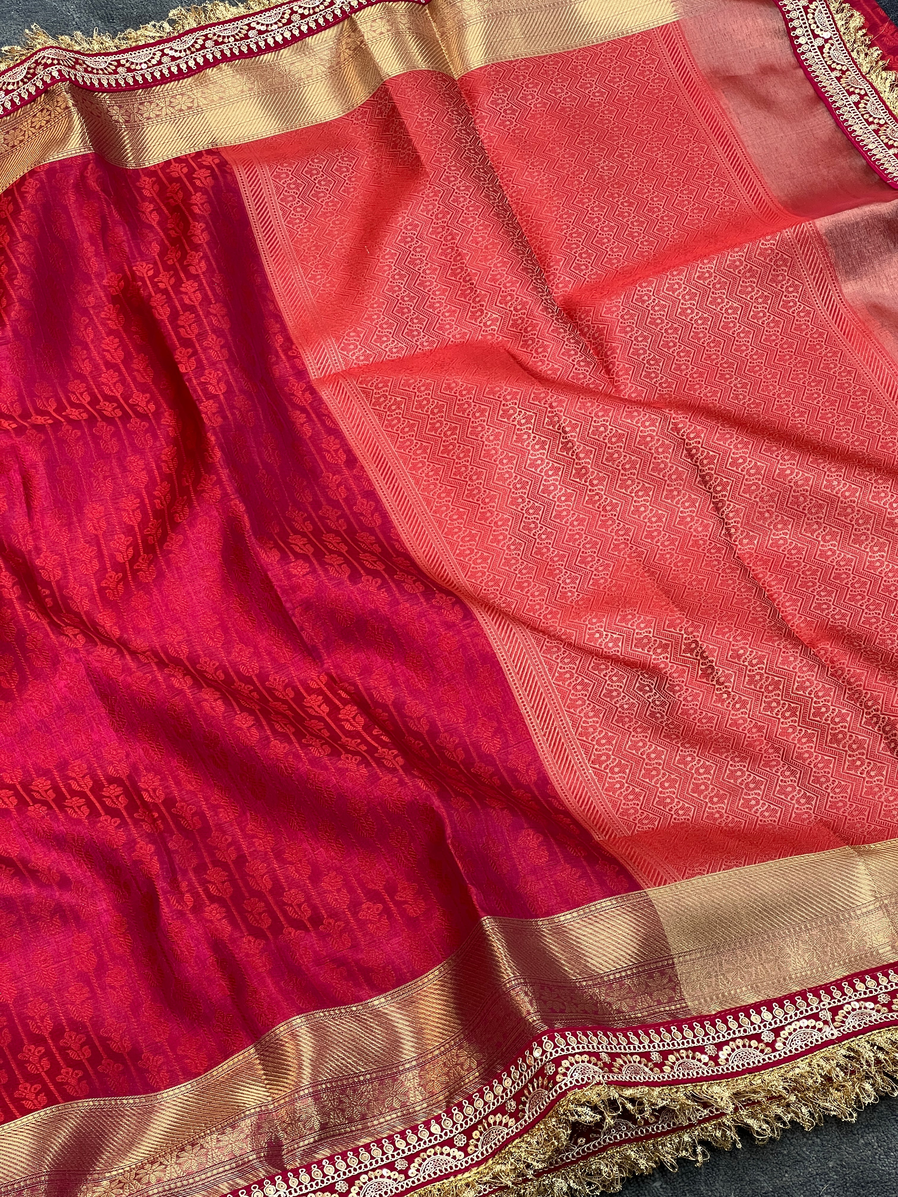 Premium Designer Tanchui Tissue Silk Saree