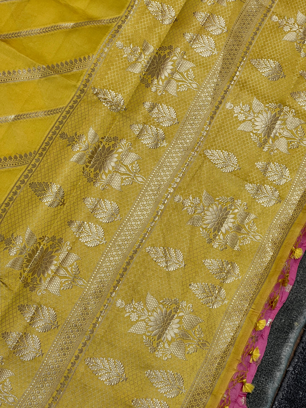 Imperial Pure Mango Silk Banarasi Saree