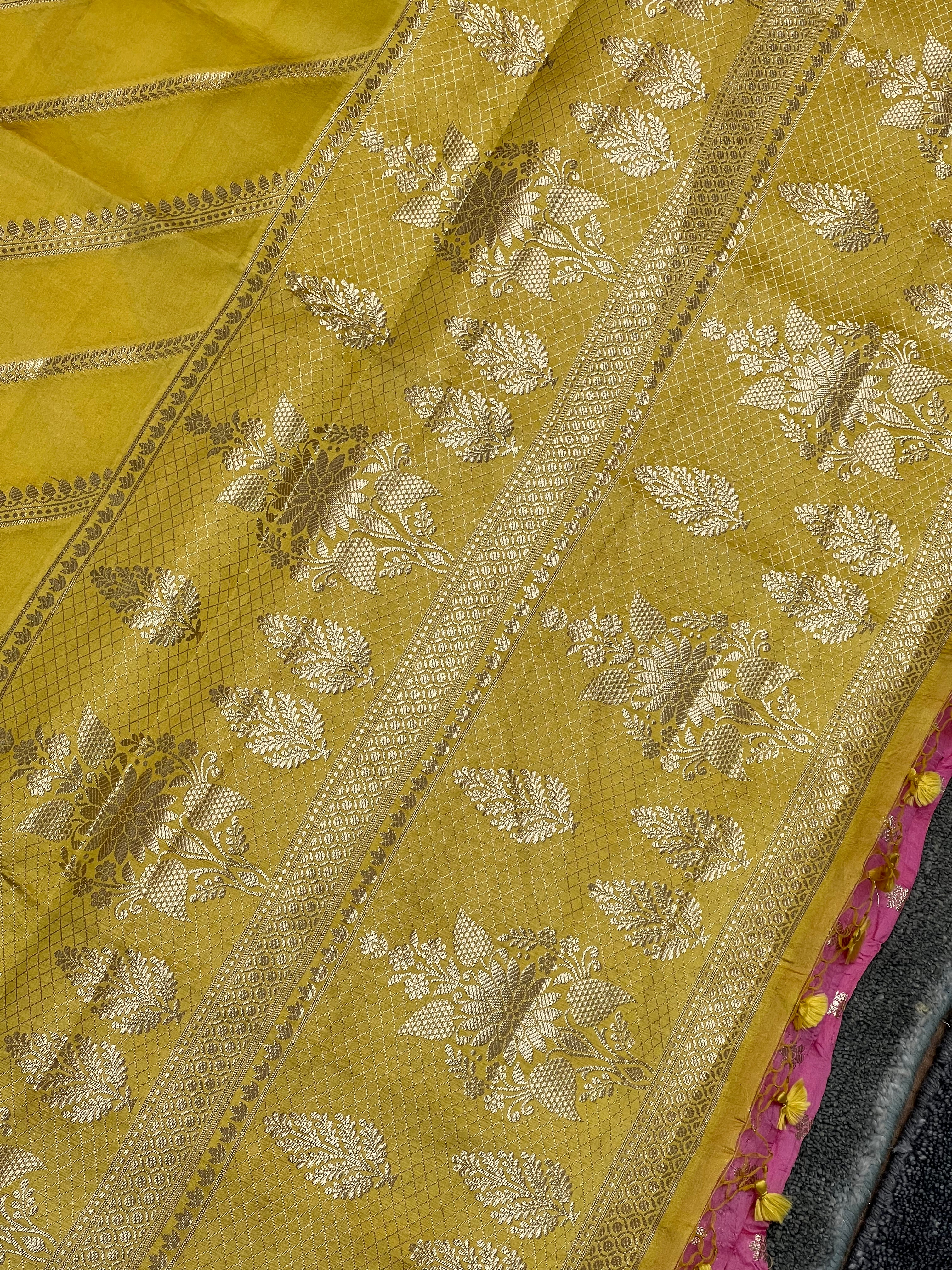 Imperial Pure Mango Silk Banarasi Saree
