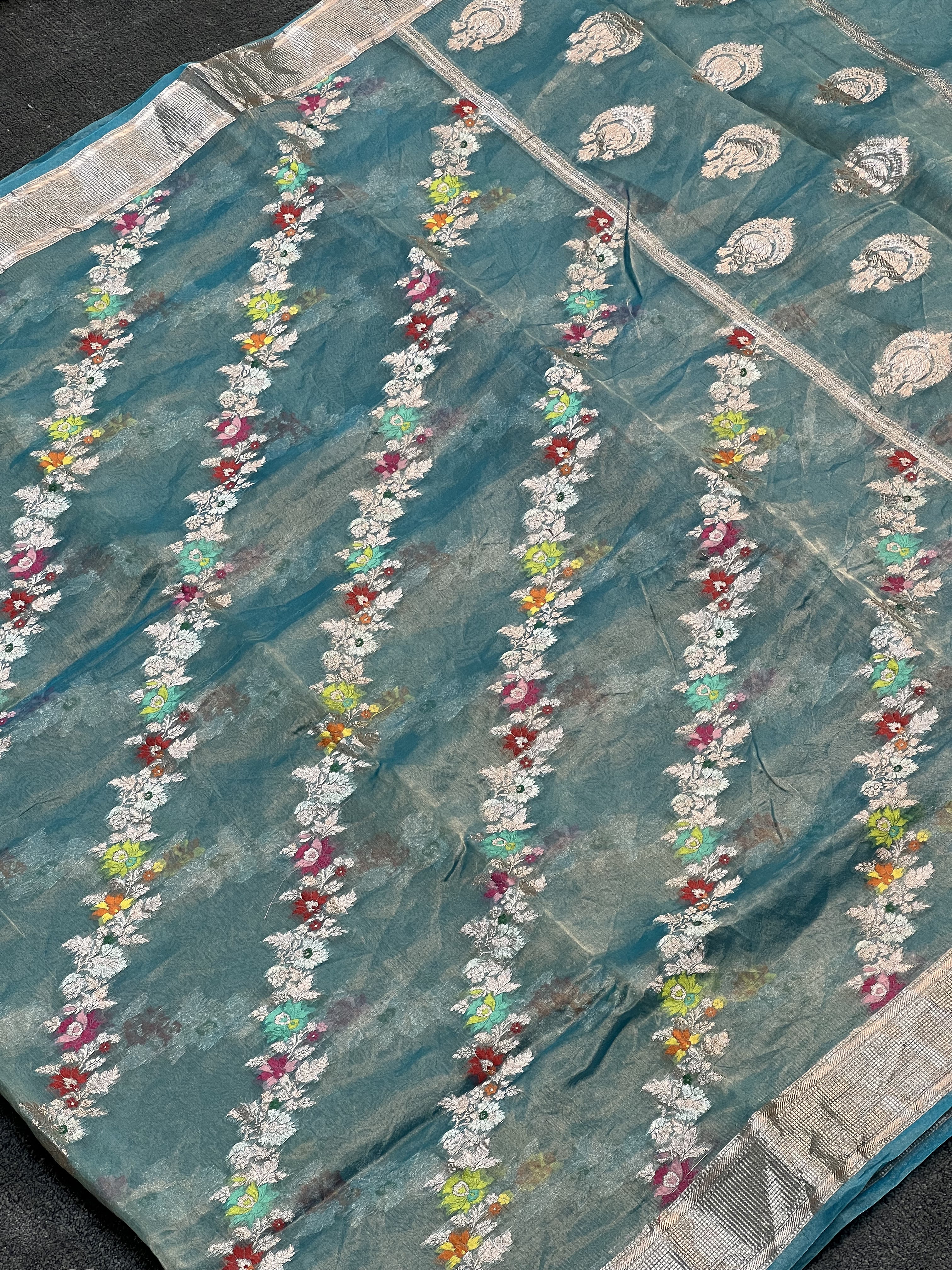 Tilfi Minakaari Pure Tissue Silk Saree