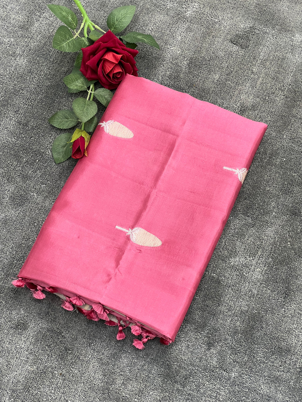 Satin Border Pure Mango Silk Banarasi Saree