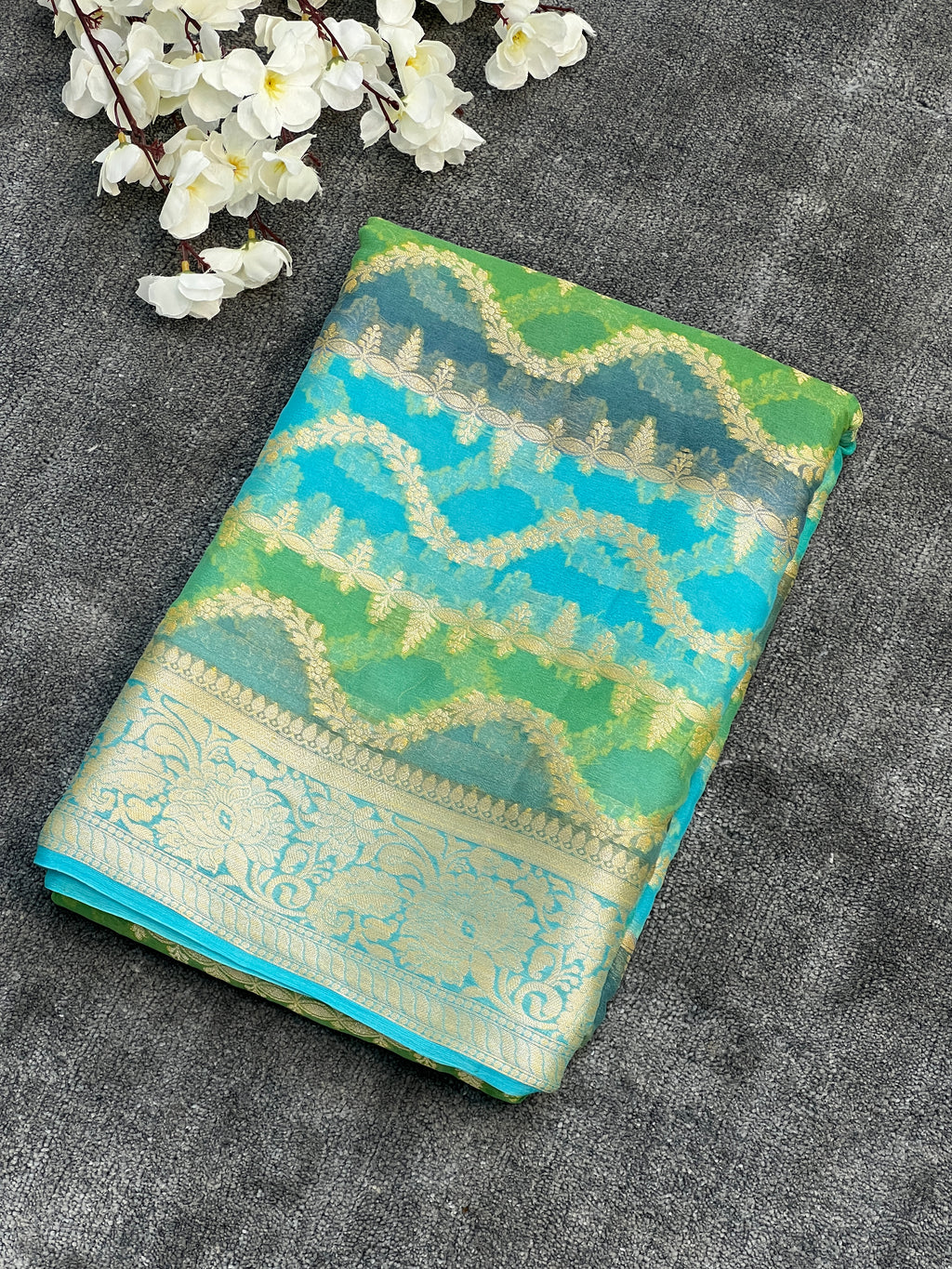 Pure Chiffon Georgette Saree