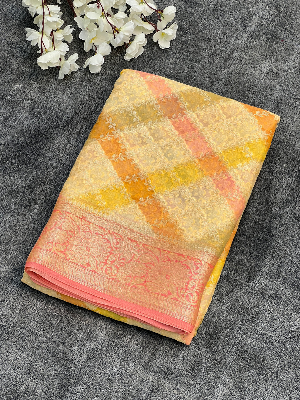 Pure Chiffon Georgette Silk Saree