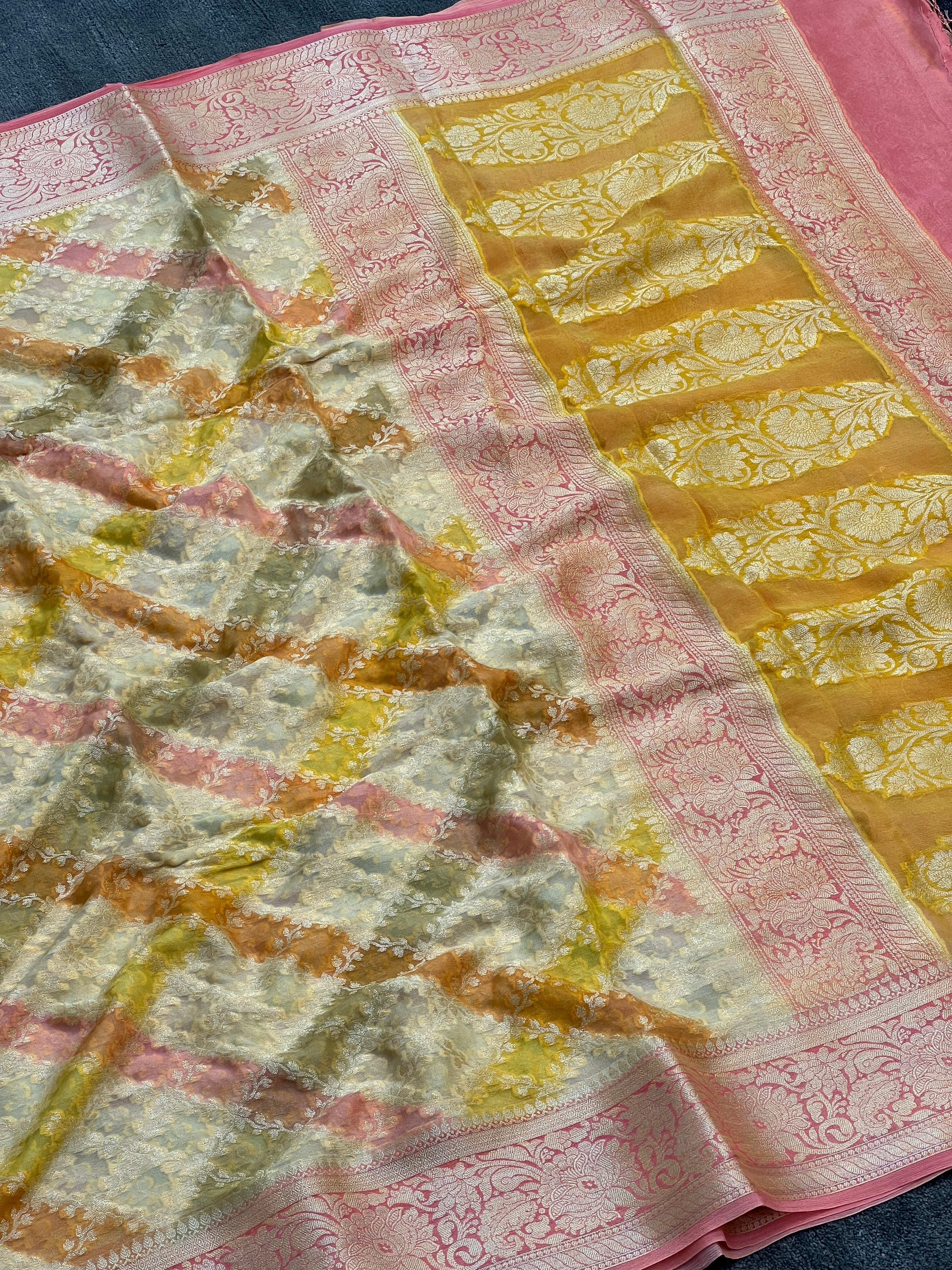 Pure Chiffon Georgette Silk Saree