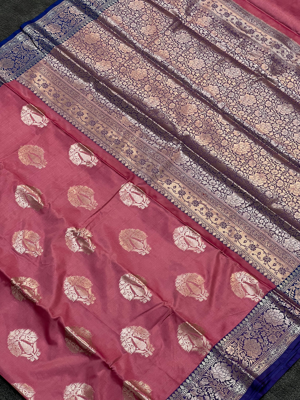 Banarasi Malai Silk Semi Pattu Satee