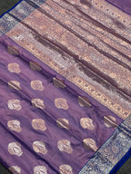Banarasi Malai Silk Semi Pattu Satee
