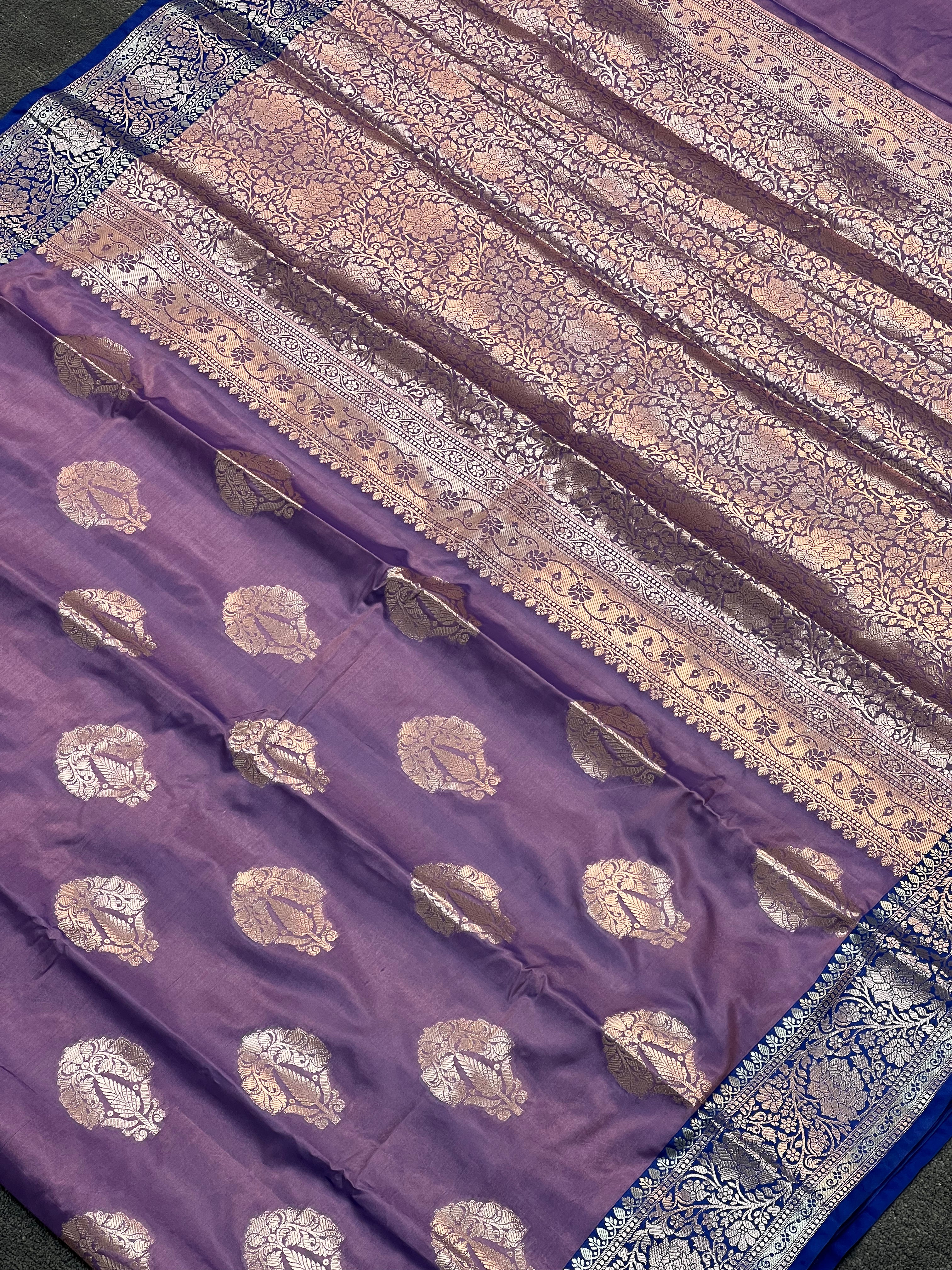 Banarasi Malai Silk Semi Pattu Satee