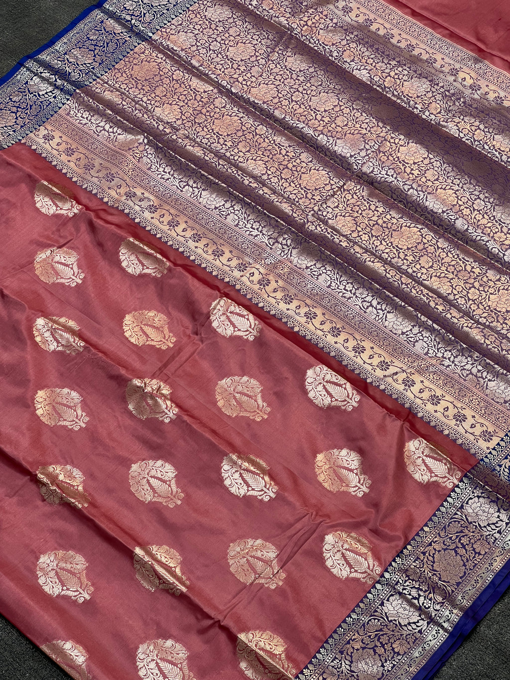 Banarasi Malai Silk Semi Pattu Satee