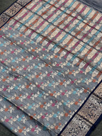 Banarasi Malai Silk Semi Pattu Saree