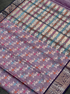 Banarasi Malai Silk Semi Pattu Saree