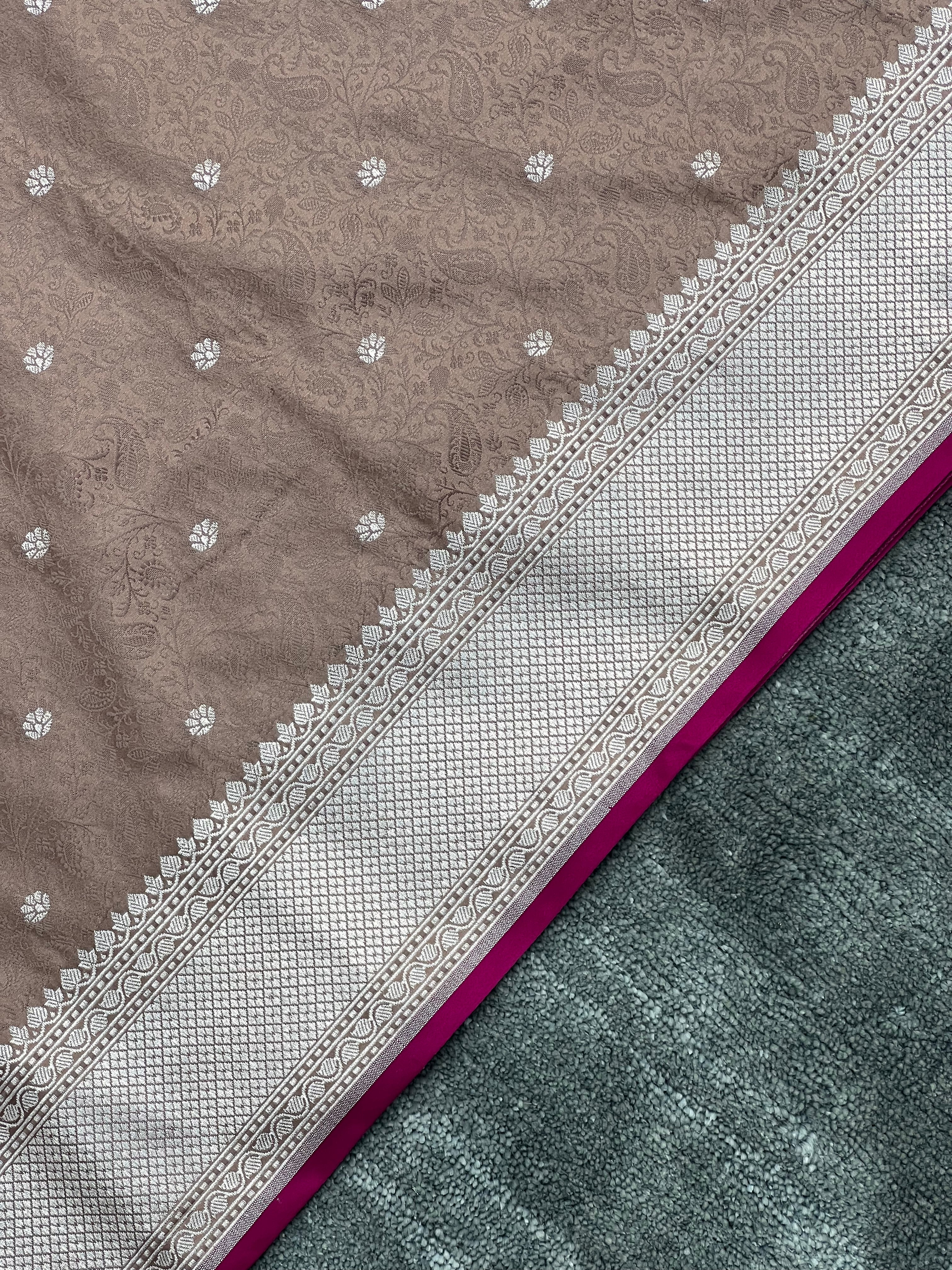 Authenthic Banarasi Mashru Katan Silk Saree