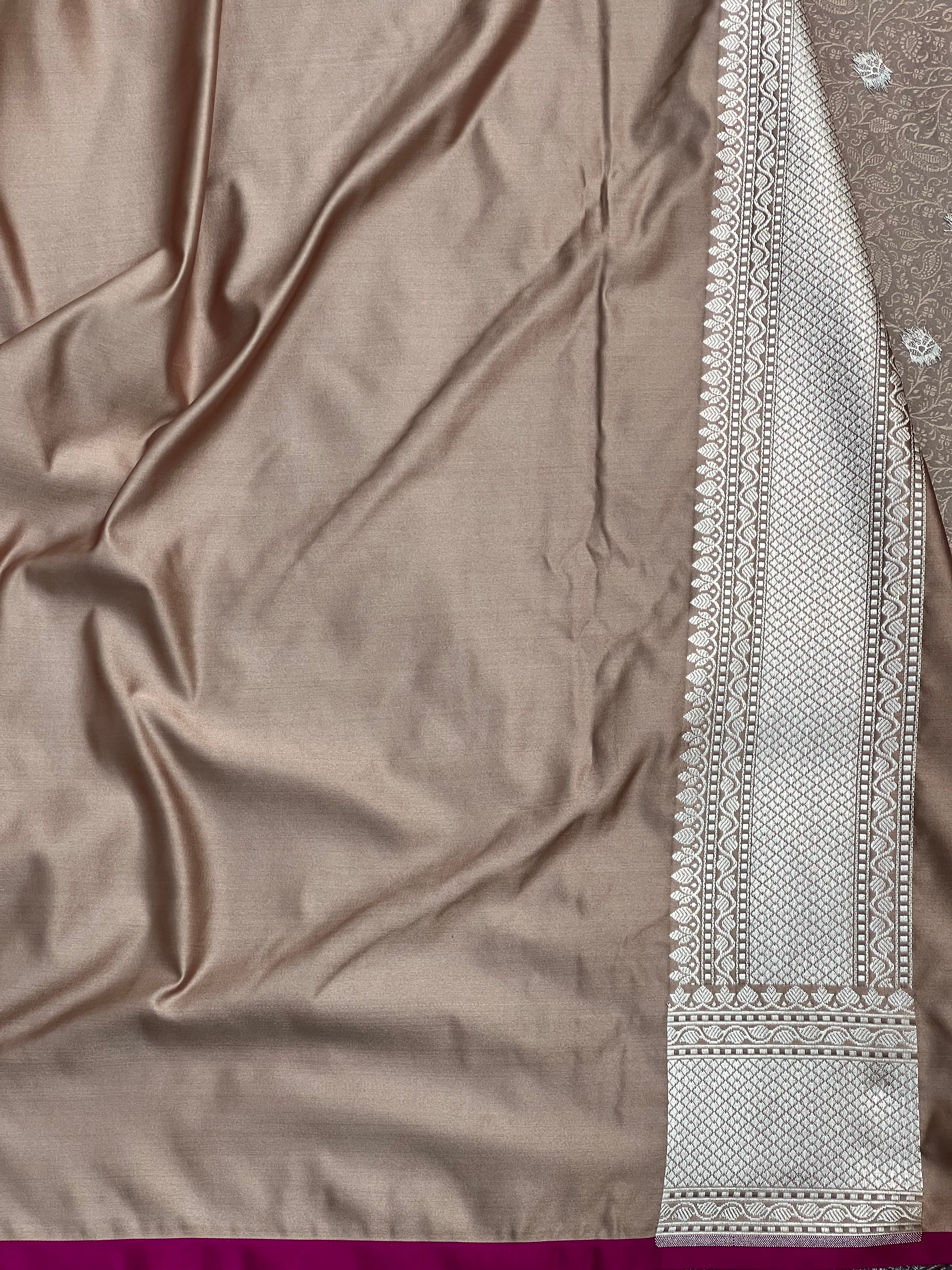 Authenthic Banarasi Mashru Katan Silk Saree