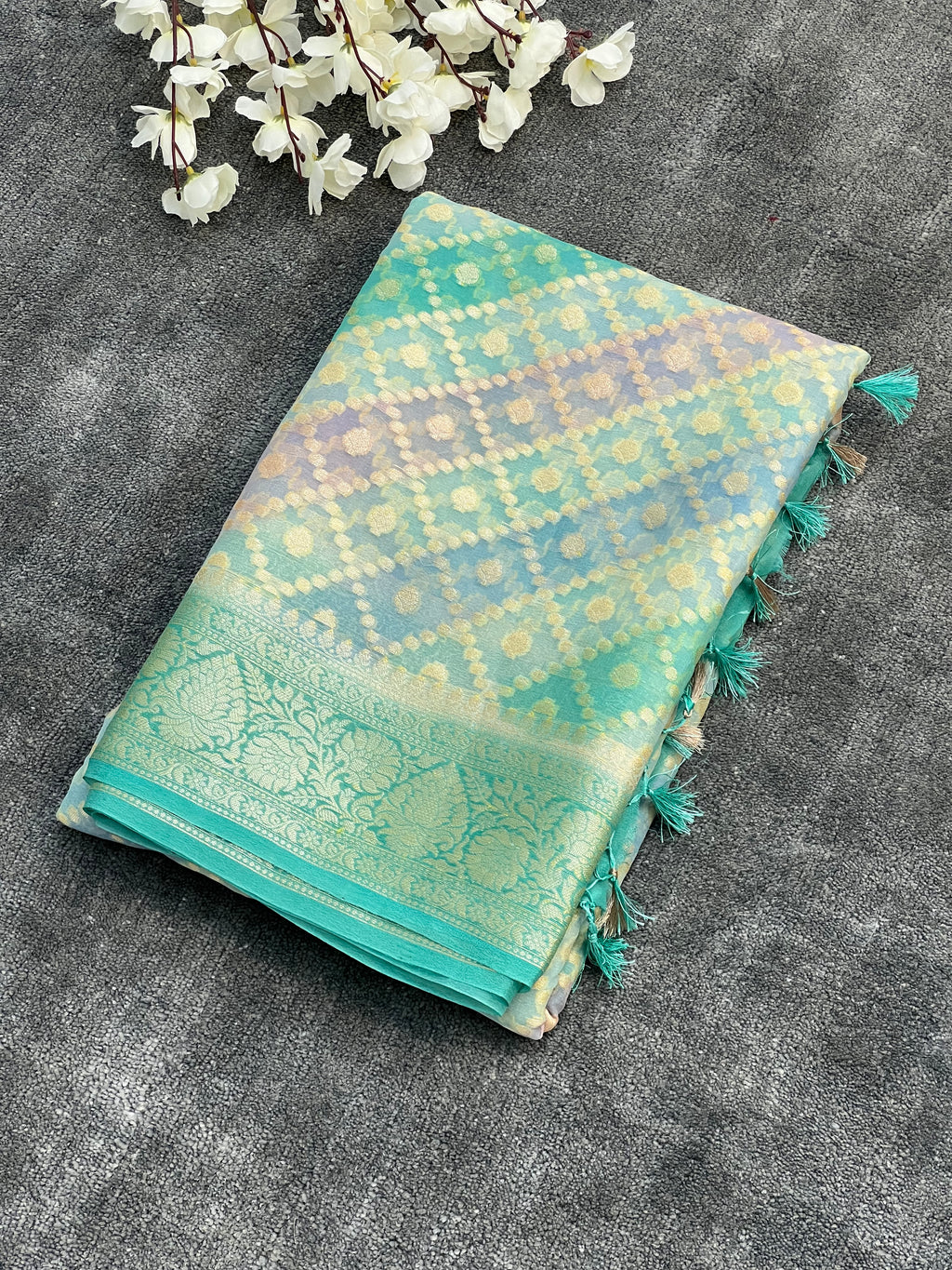 Pure Khaddi Chiffon Silk Saree