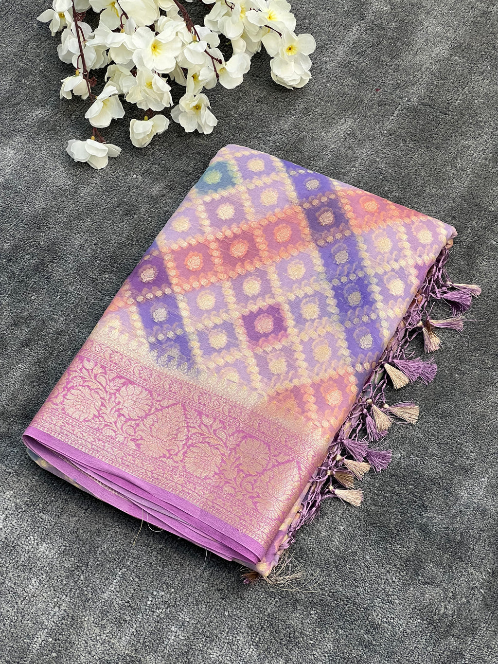 Pure Khaddi Chiffon Silk Saree