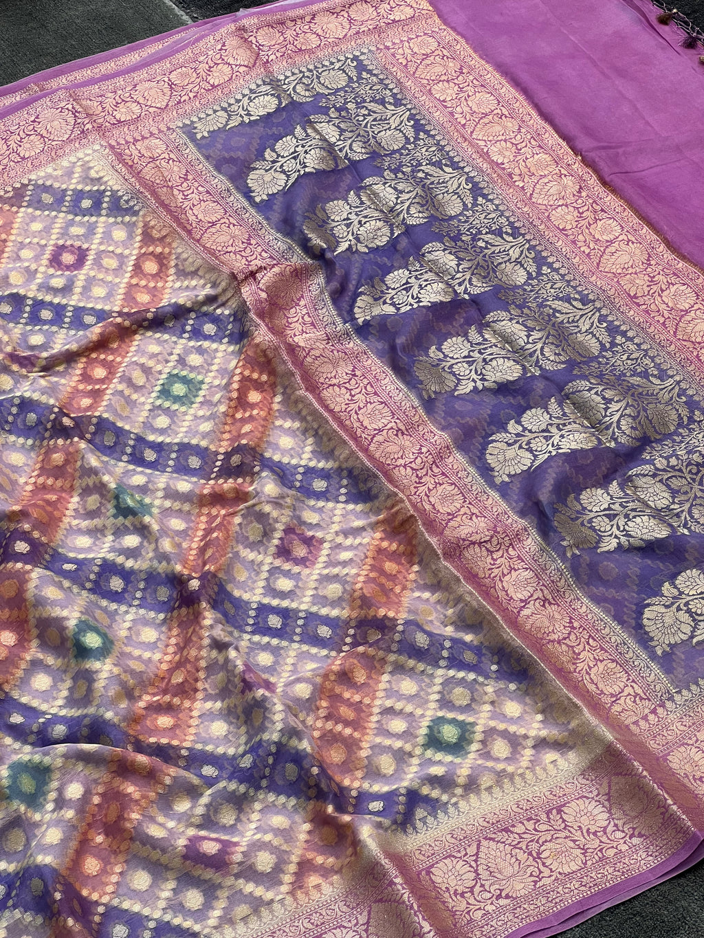 Pure Khaddi Chiffon Silk Saree