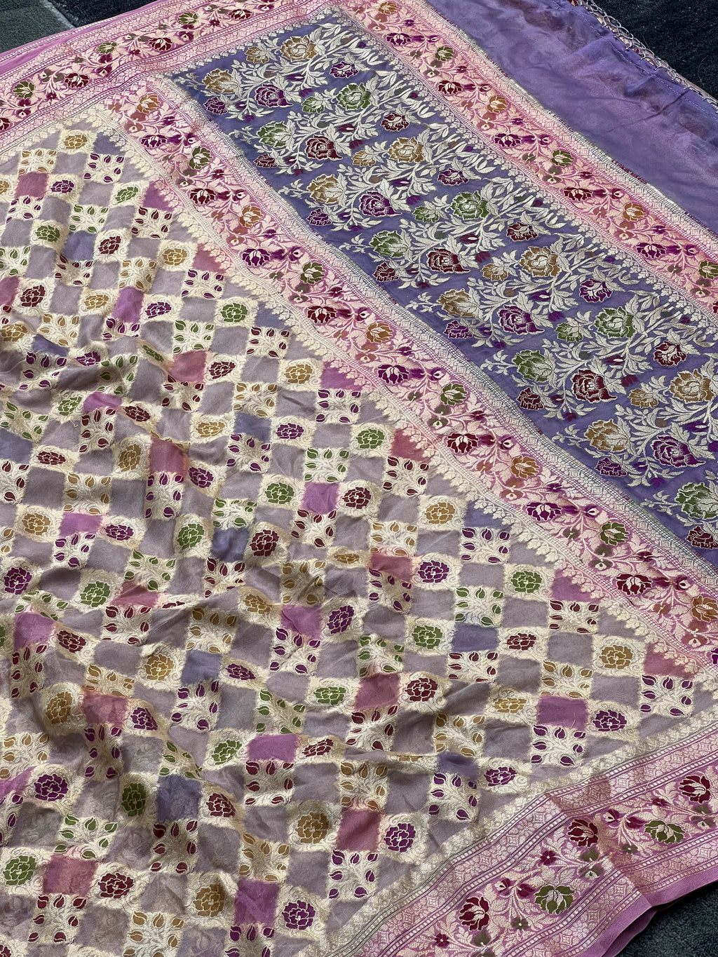 Pure Khaddi Chiffon Silk Saree